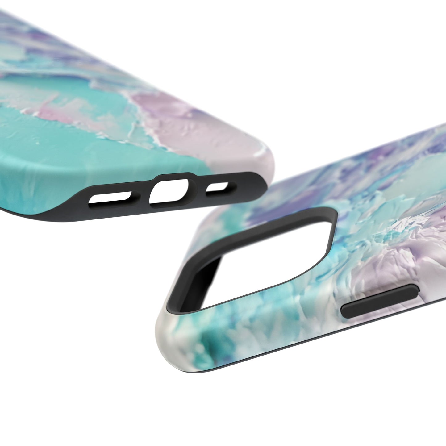 Aqua Abstract Impact-Resistant Phone Case