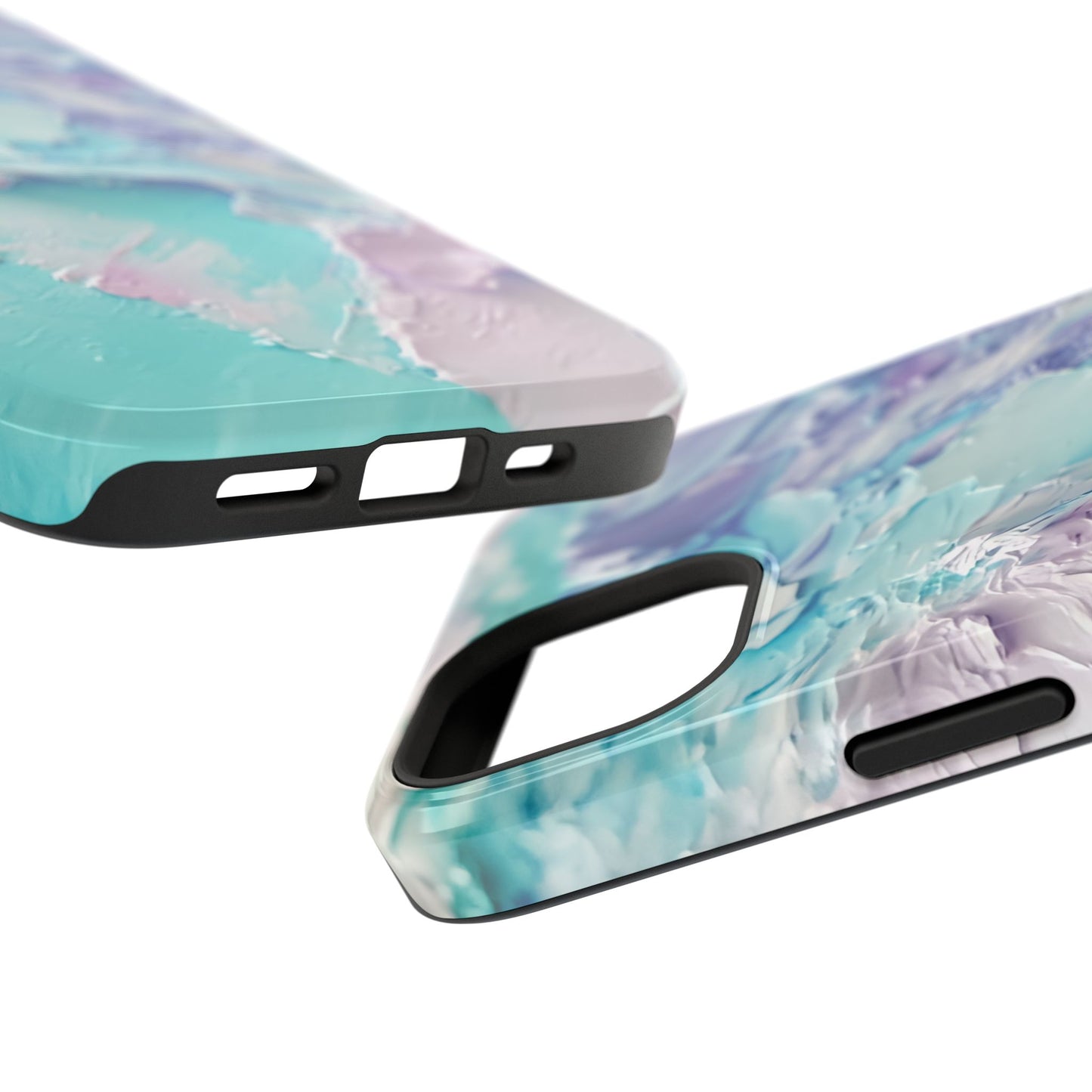 Aqua Abstract Impact-Resistant Phone Case
