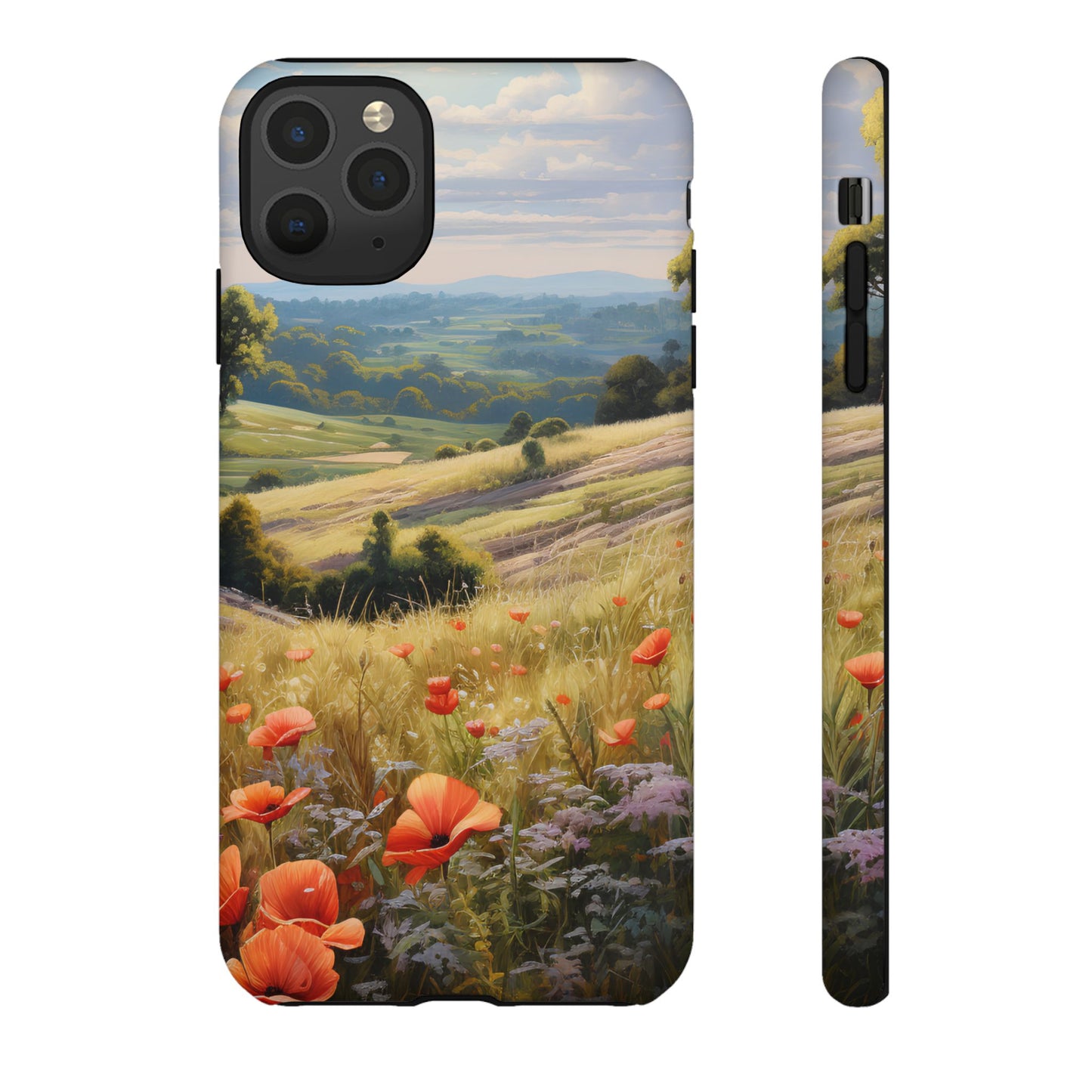 Phone Case with Beautiful Poppy Field Design