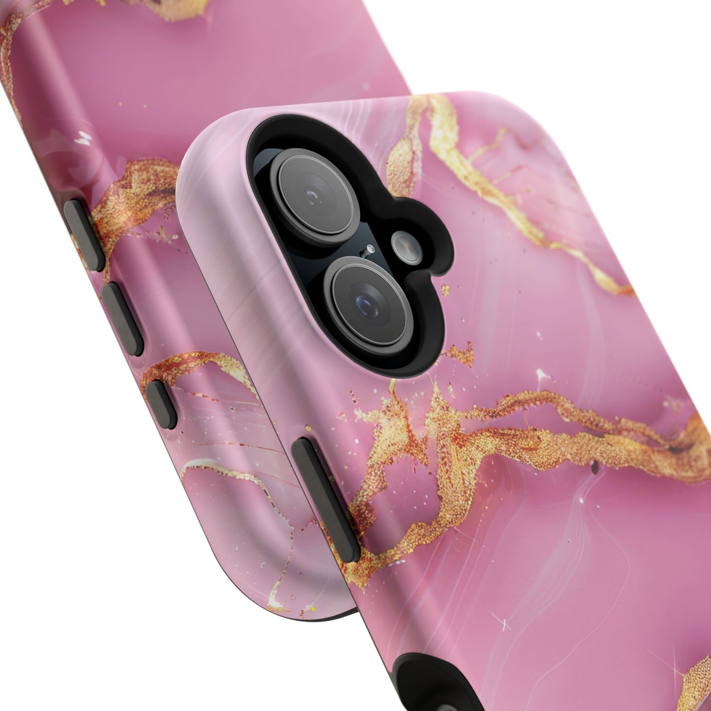 Elegant Marble Phone Case - Pink & Gold