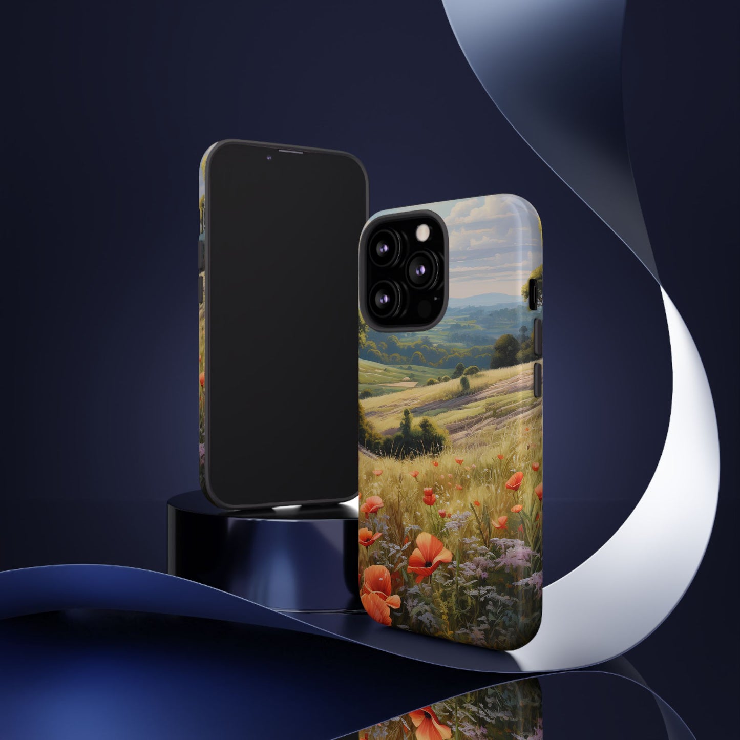 Phone Case with Beautiful Poppy Field Design