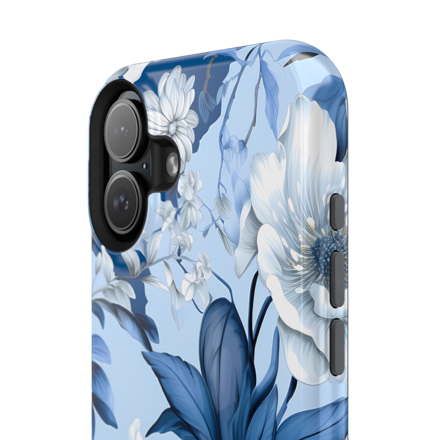 Elegant Blue Floral Phone Case