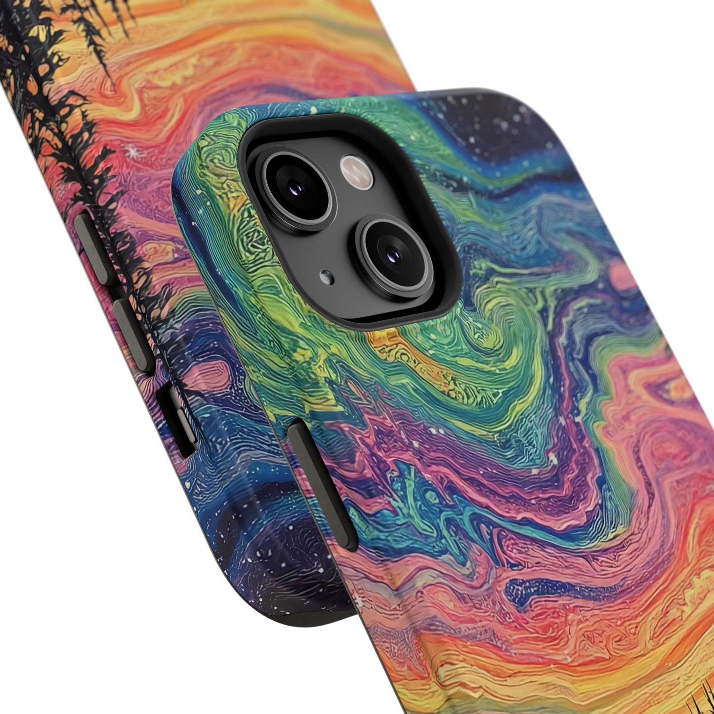 Nature-Inspired Impact-Resistant Phone Case - Vibrant Galaxy Sky Design