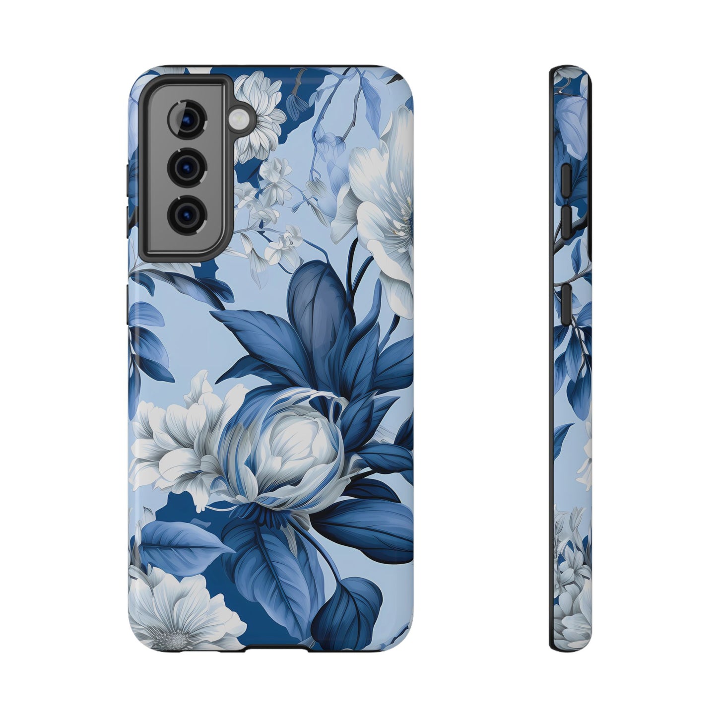 Elegant Blue Floral Phone Case