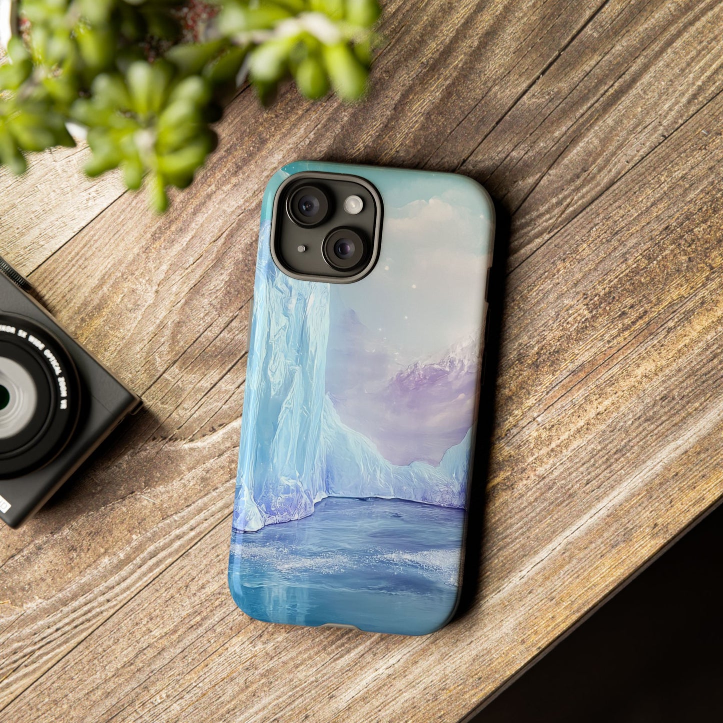 Artistic Phone Case with Iceberg Design