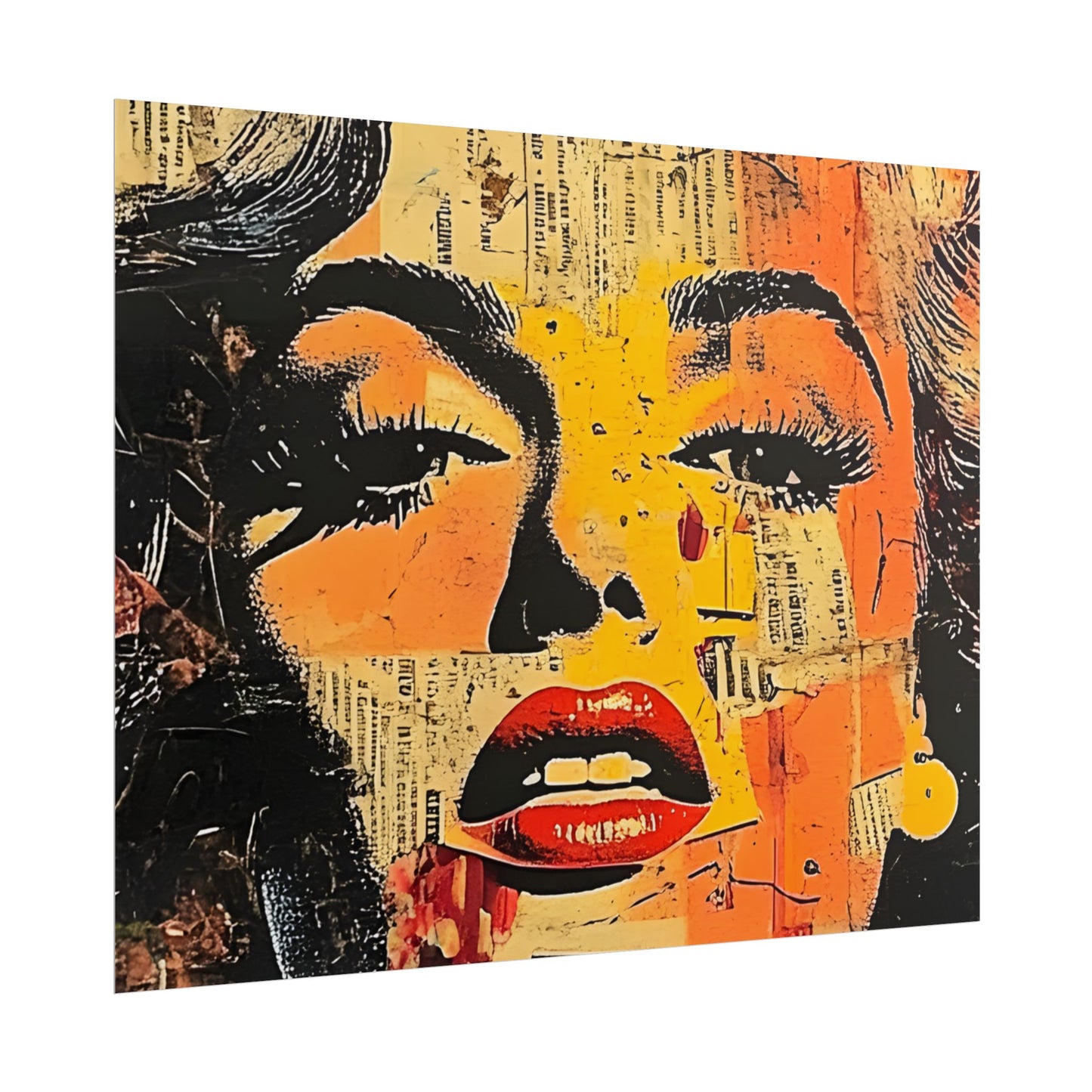 Wall Art Poster - Retro Pop Culture Woman 16, Comic Book Style