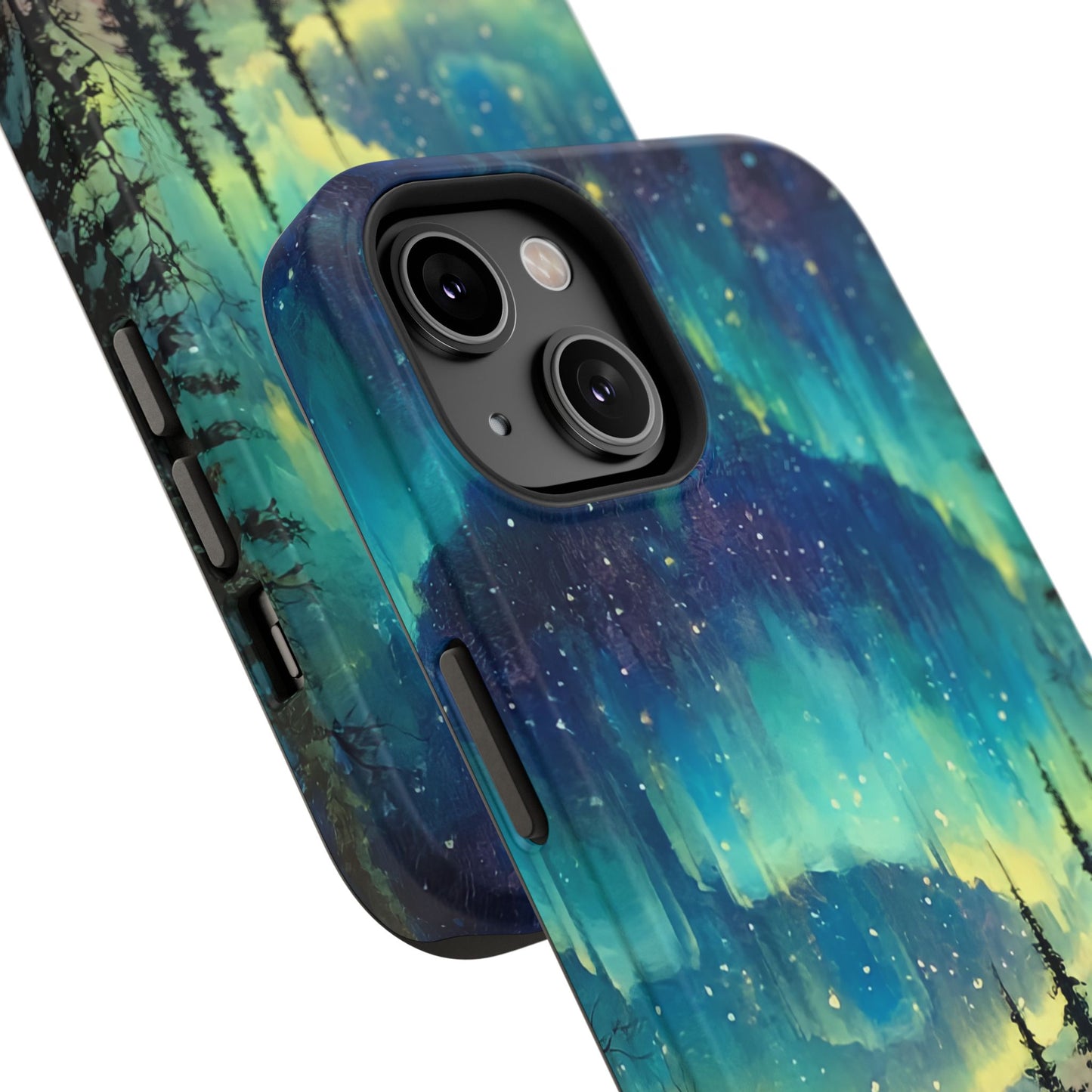 Aurora Borealis Impact-Resistant Phone Case - Durable Protection with Stunning Northern Lights Design