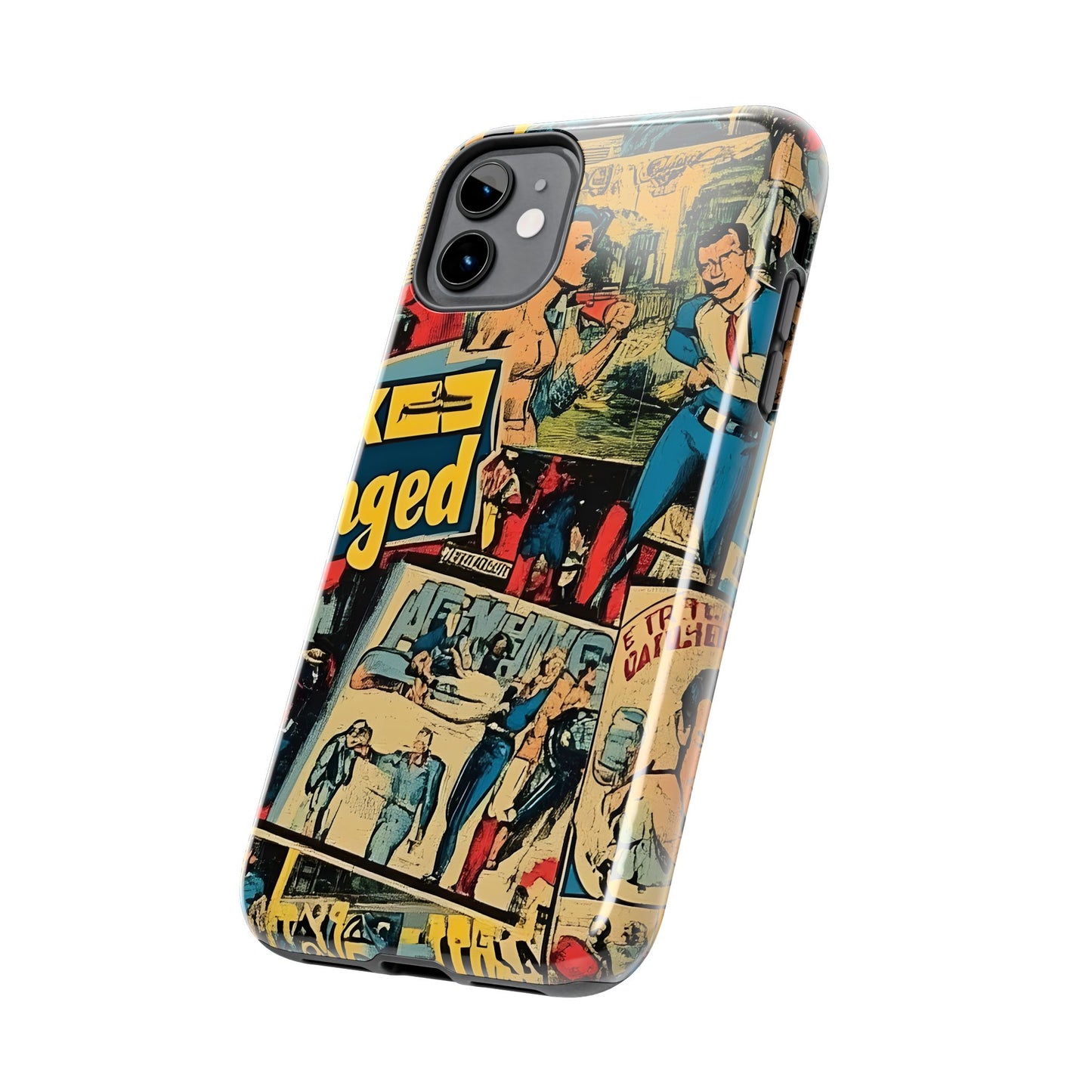 Vintage Comic - Tough Phone Cases, Superhero Phone Covers