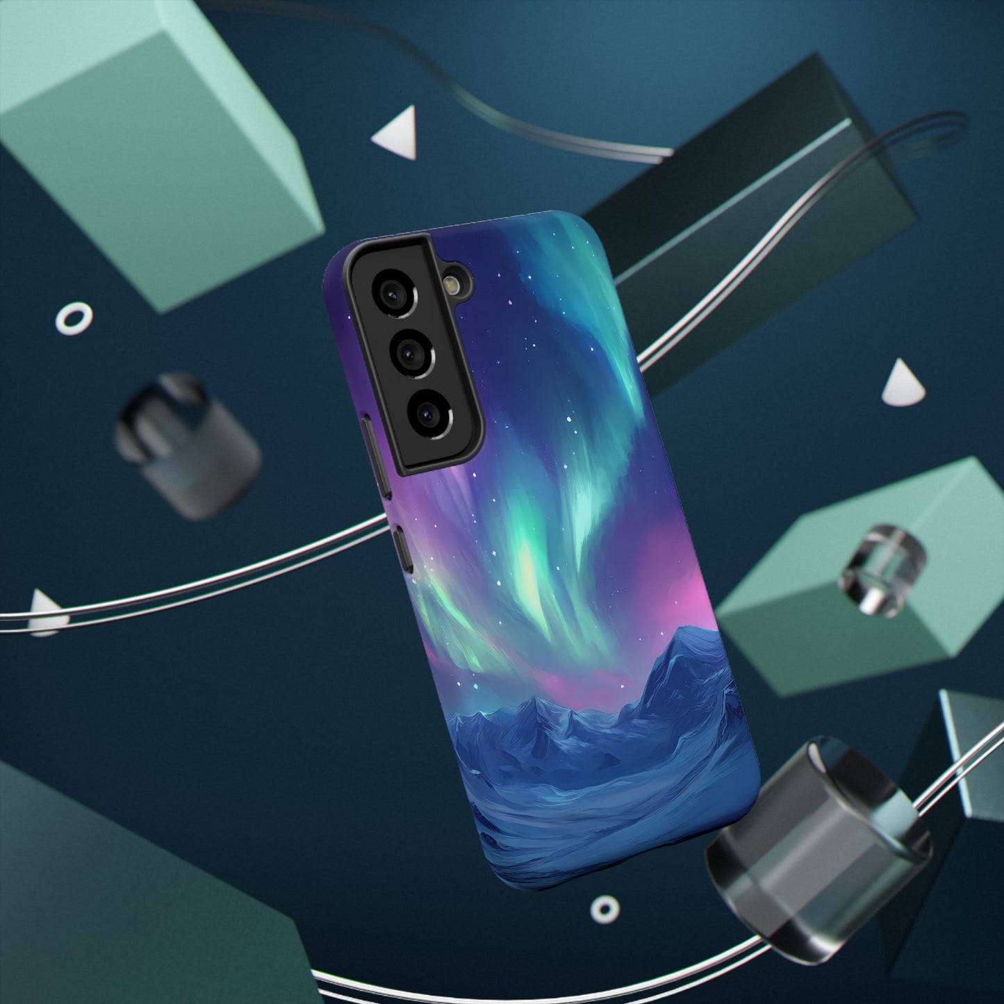 Aurora Borealis Impact-Resistant Phone Case - Colorful Northern Lights Design-2
