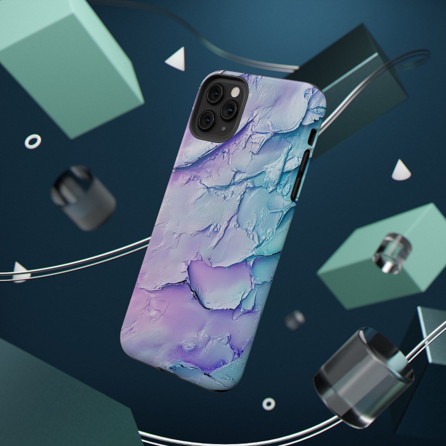 Vibrant Impact-Resistant Phone Case - Colorful Texture Design