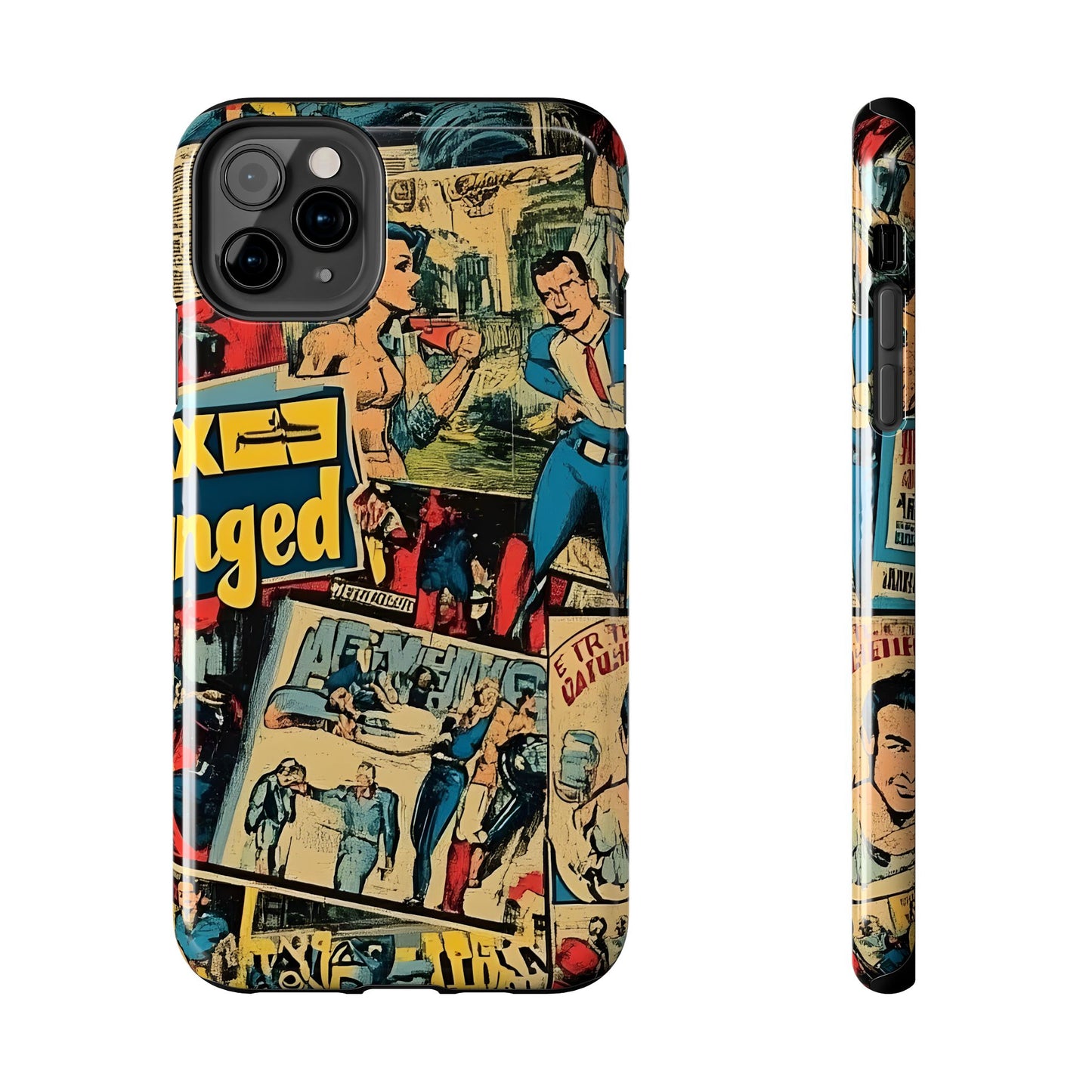 Vintage Comic - Tough Phone Cases, Superhero Phone Covers