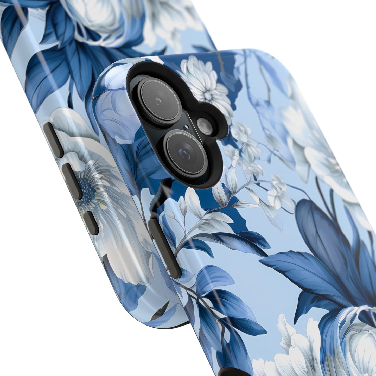 Elegant Blue Floral Phone Case