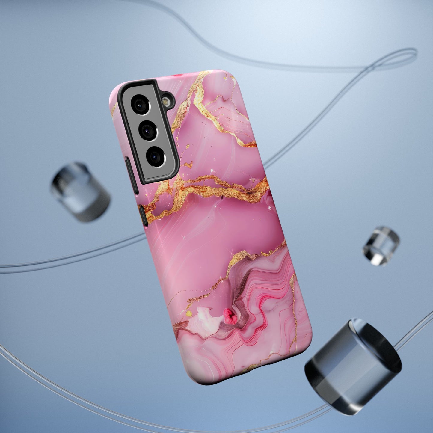 Elegant Marble Phone Case - Pink & Gold
