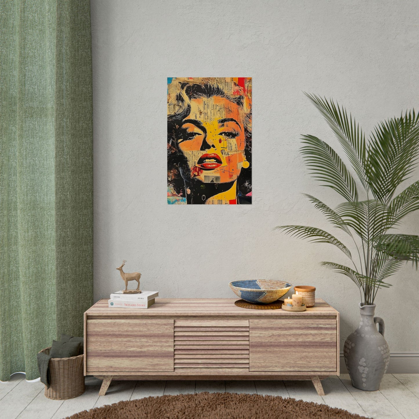 Wall Art Poster - Retro Pop Culture Woman 16, Comic Book Style