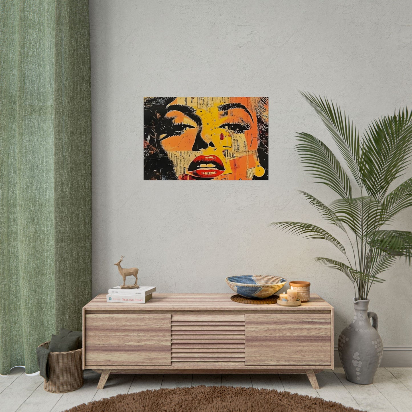 Wall Art Poster - Retro Pop Culture Woman 16, Comic Book Style