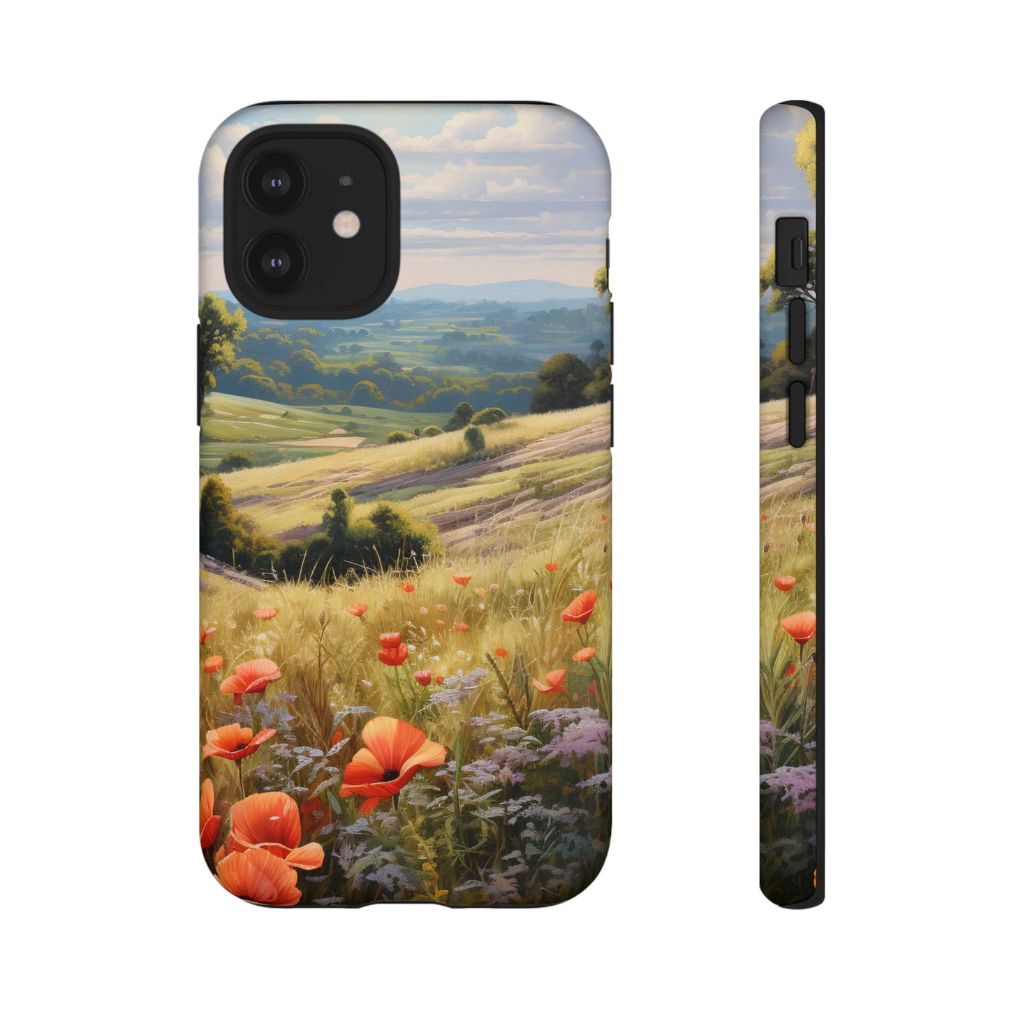 Phone Case with Beautiful Poppy Field Design