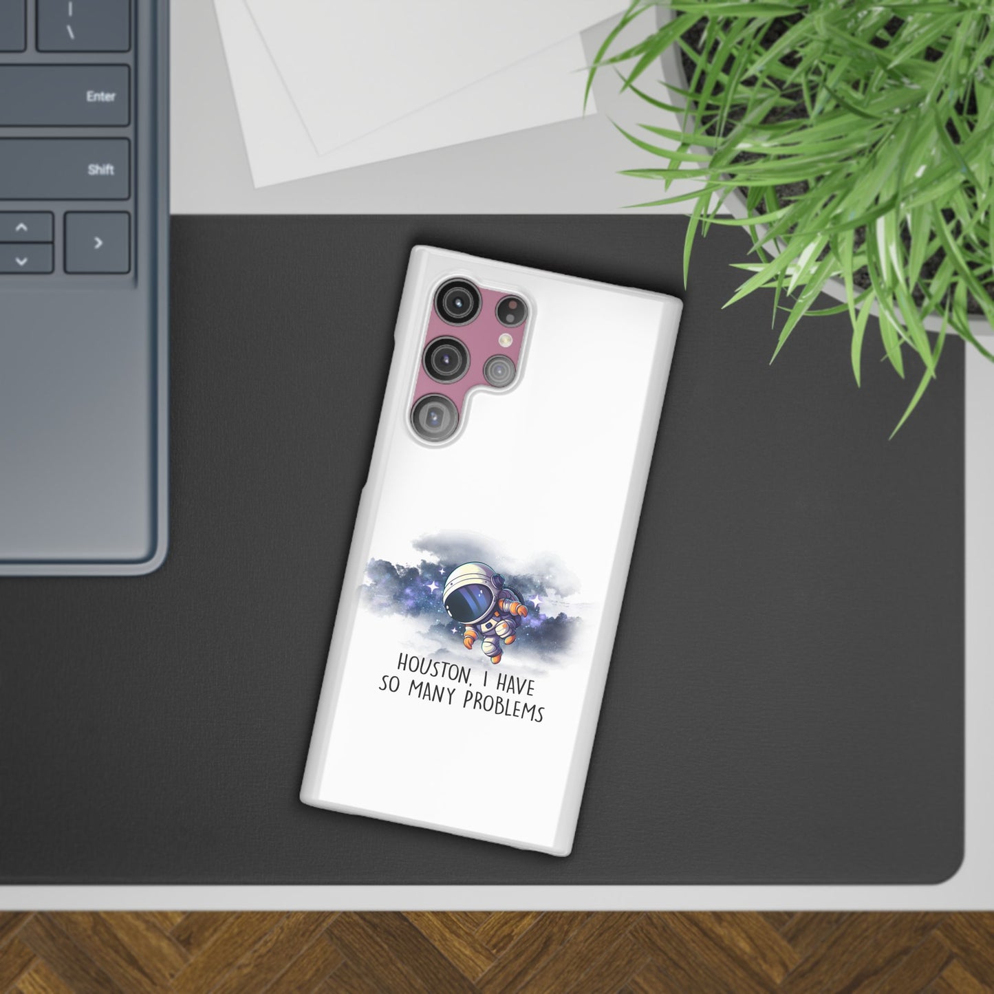 Houston, I Have So Many Problems Slim Phone Case | Cute Astronaut Design | Gift for Space Lovers