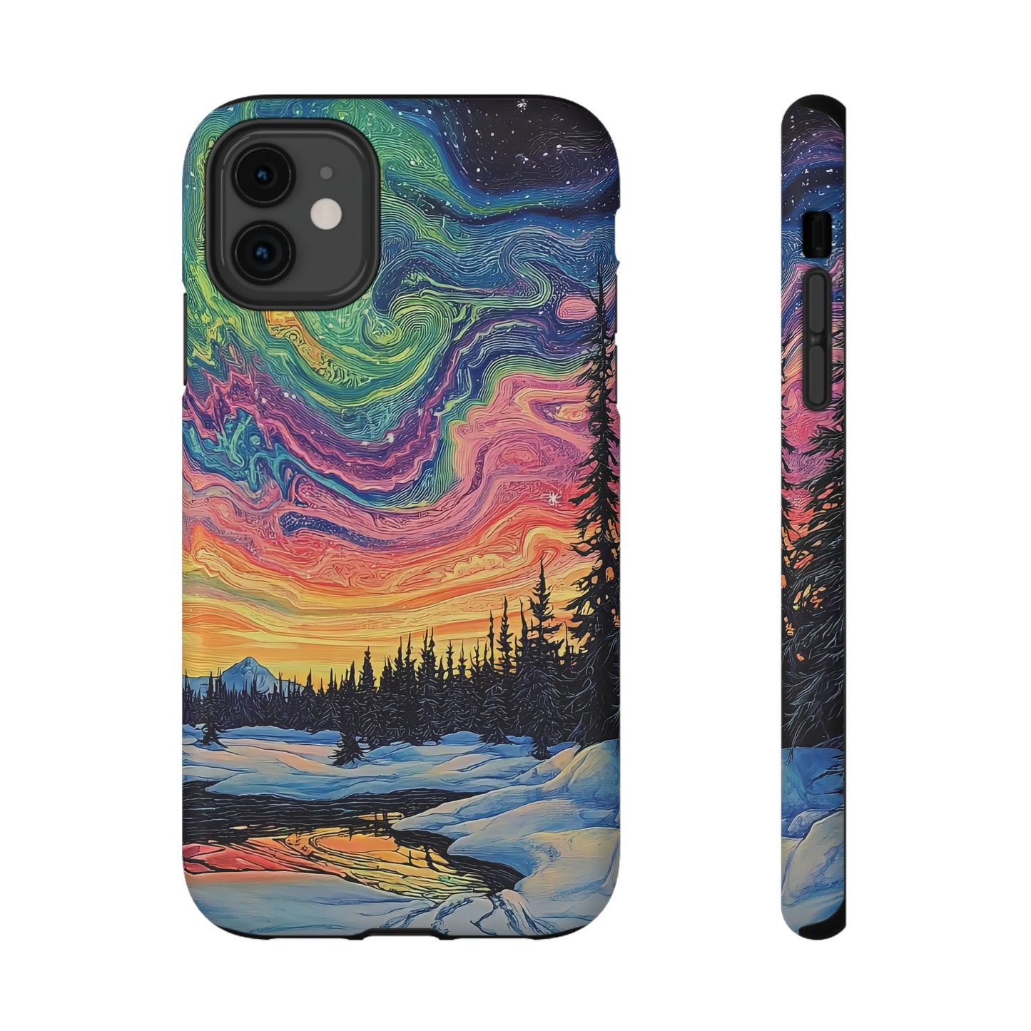 Nature-Inspired Impact-Resistant Phone Case - Vibrant Galaxy Sky Design