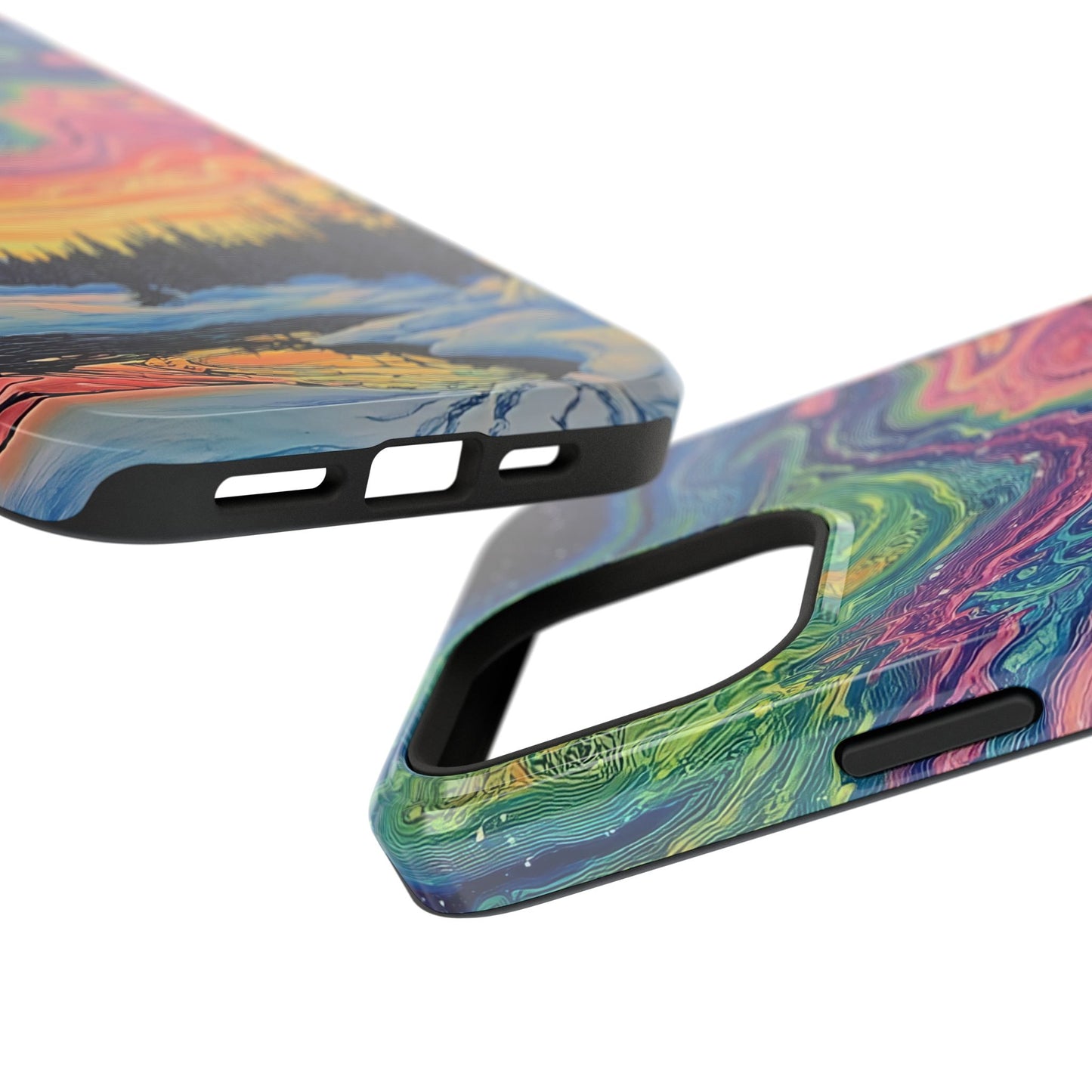 Nature-Inspired Impact-Resistant Phone Case - Vibrant Galaxy Sky Design