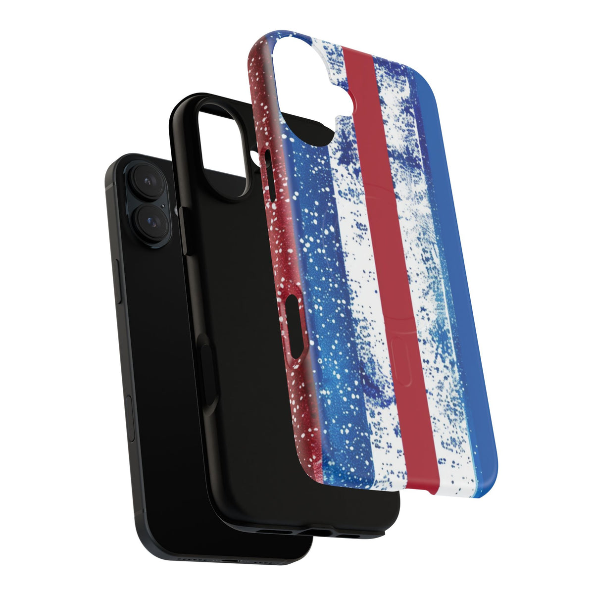 Patriotic Stripes Phone Case | Bold American Flag Design -Tough Magnetic iPhone Cover