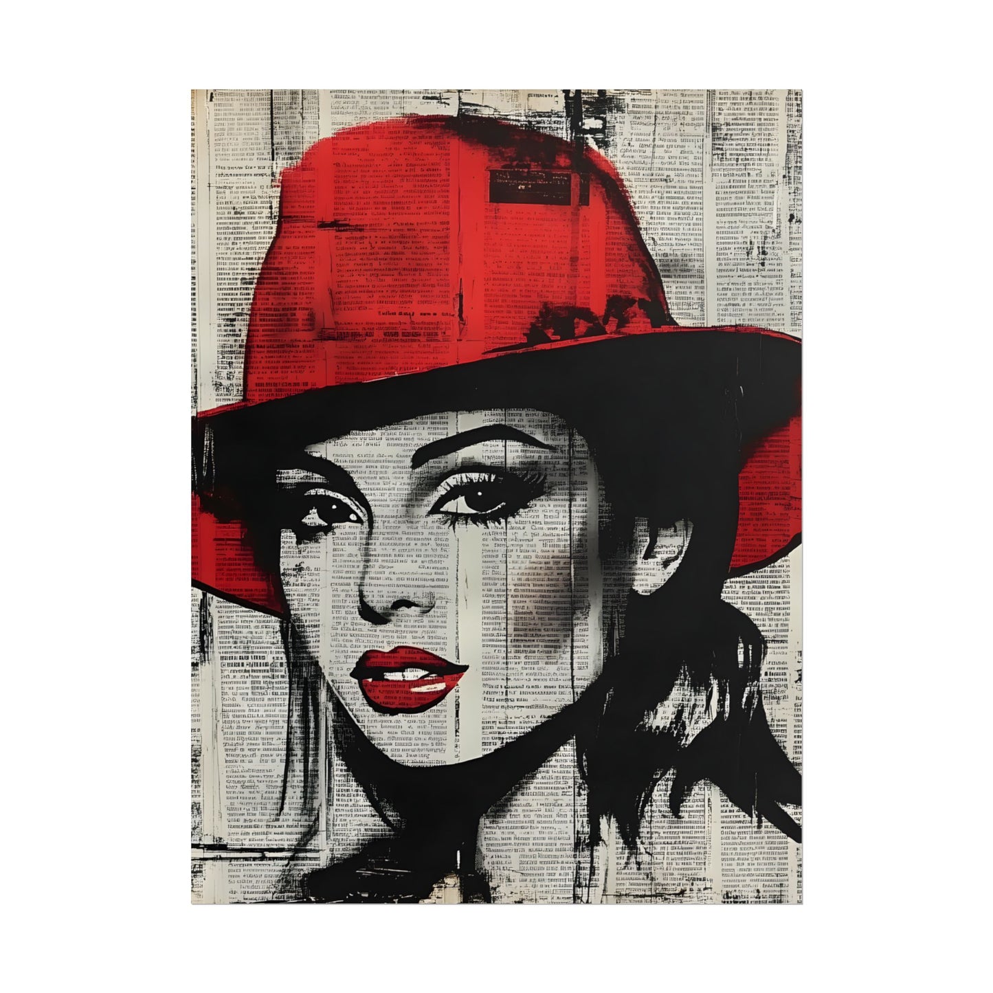 Retro Pop Culture woman 4 - Vintage poster, Wall Art