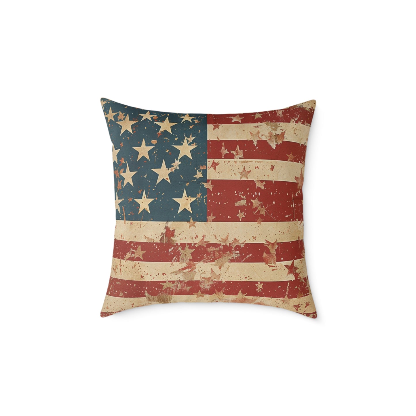 Patriotic Eagle Throw Pillow - Vintage American Flag Design