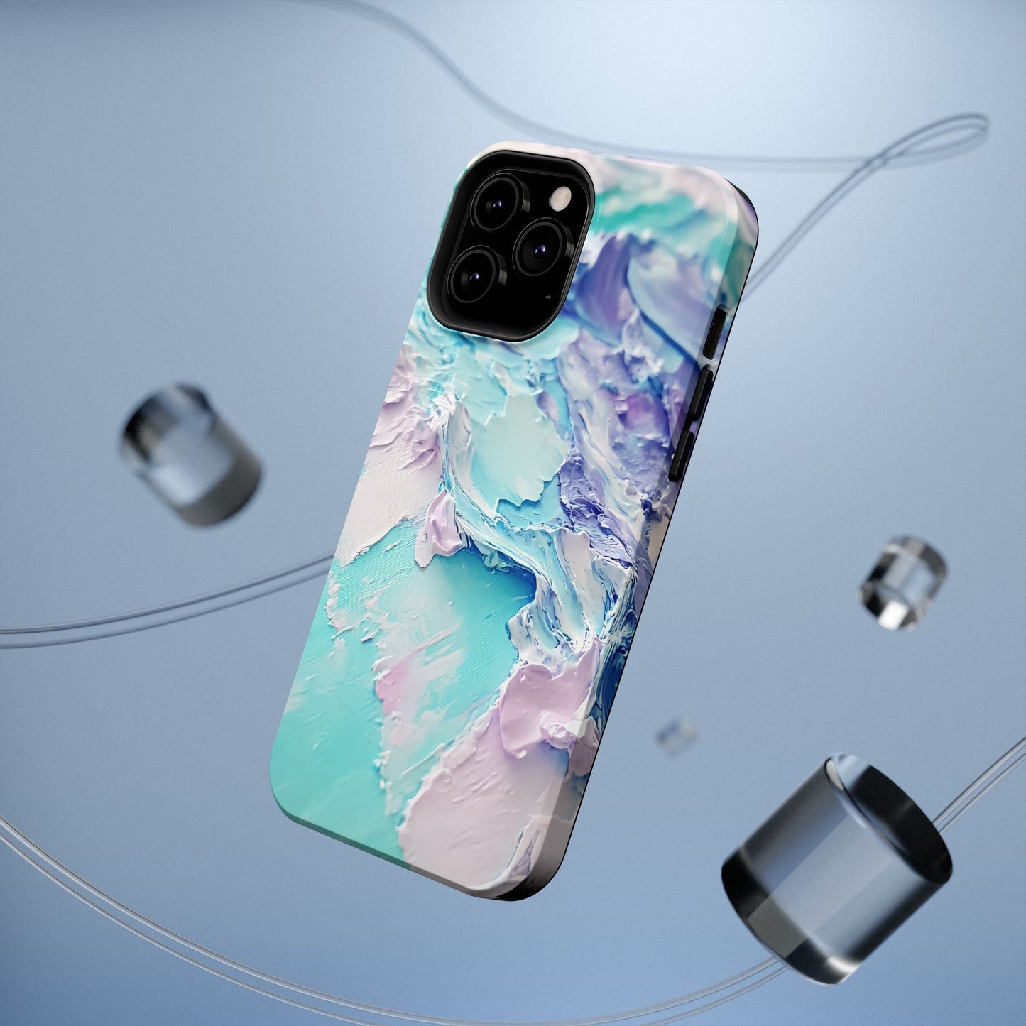 Aqua Abstract Impact-Resistant Phone Case
