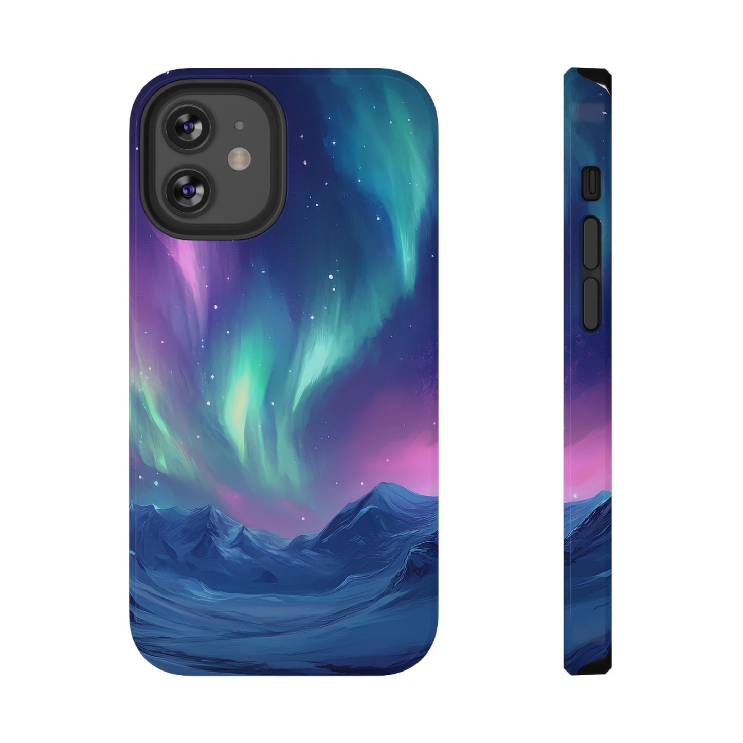 Aurora Borealis Impact-Resistant Phone Case - Colorful Northern Lights Design-2