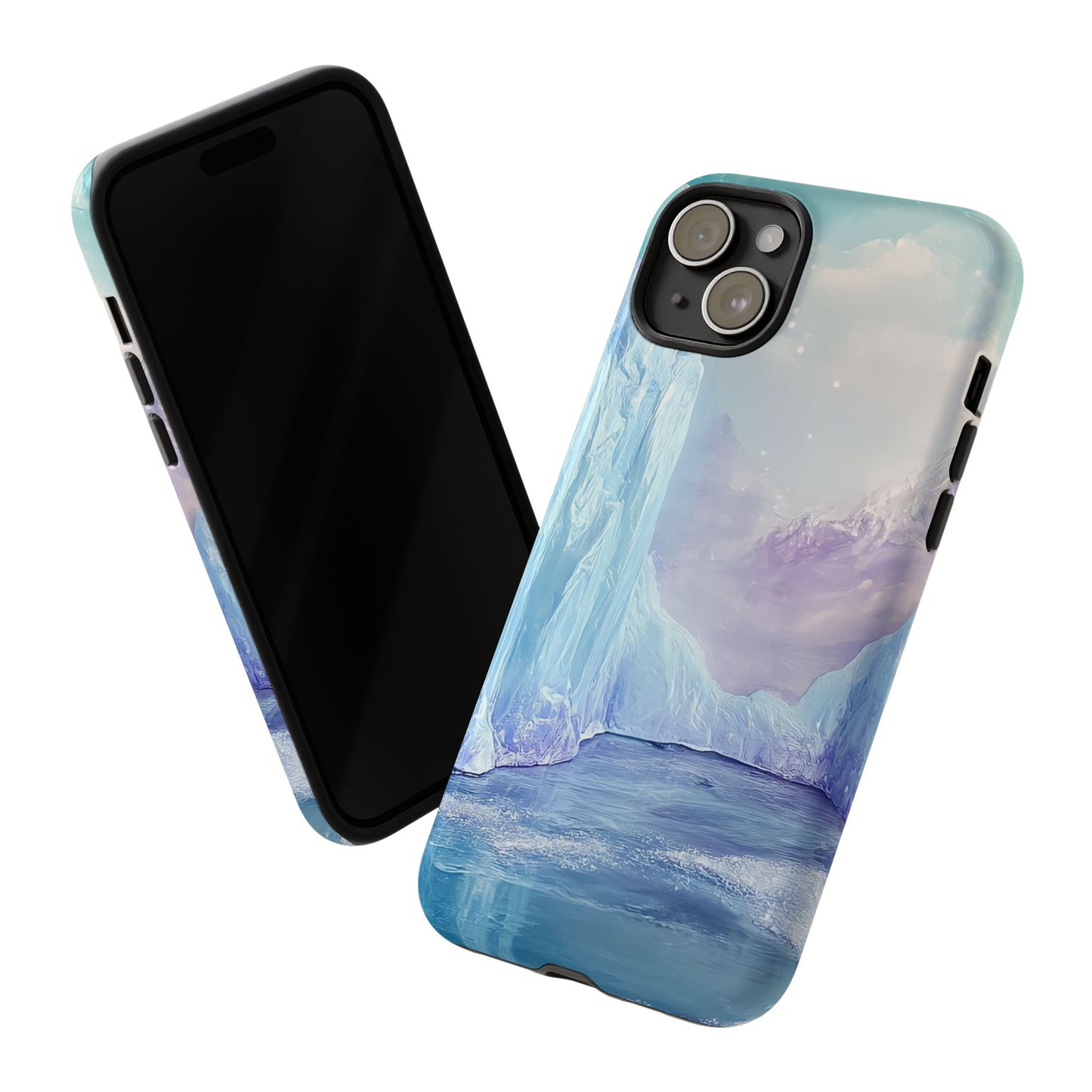 Artistic Phone Case with Iceberg Design