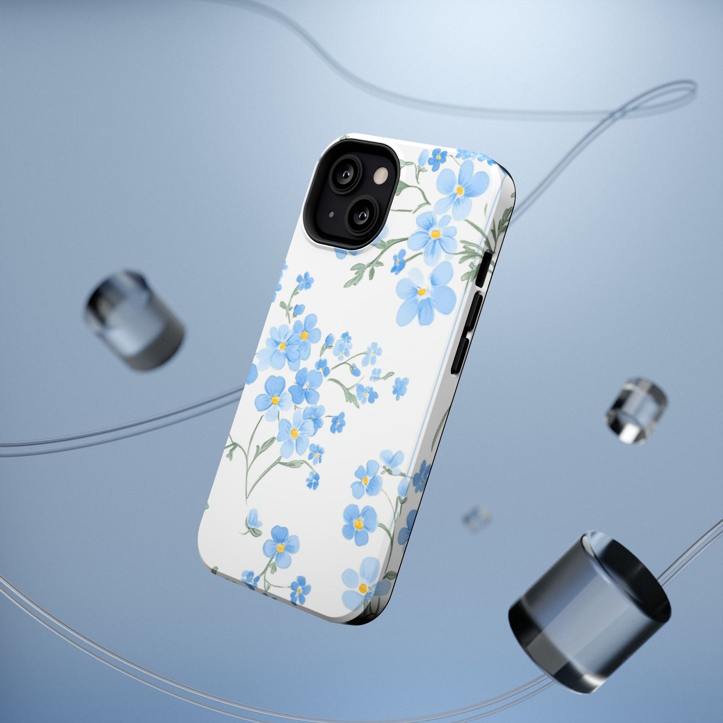 Blue Flower Design Floral Phone Case