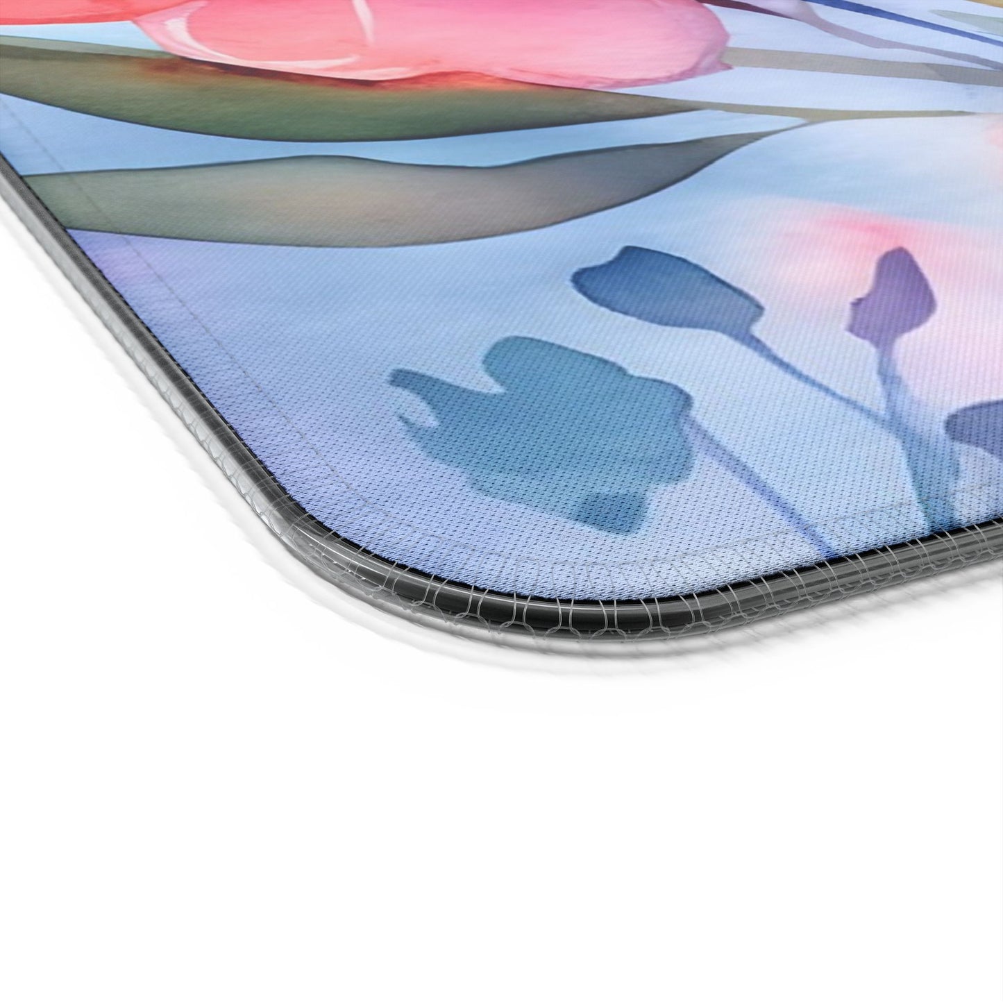 Floral LED Gaming Mouse Pad with Wireless Charging