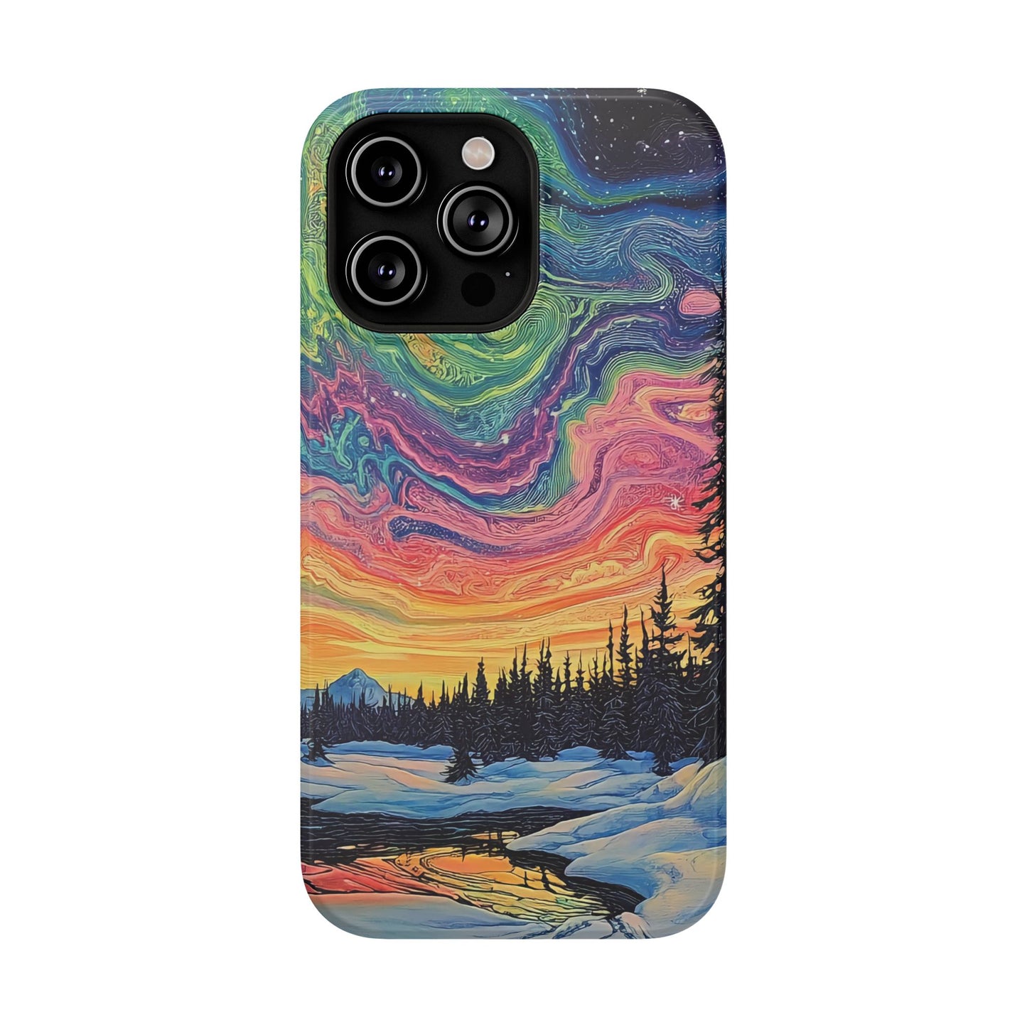 Nature-Inspired Impact-Resistant Phone Case - Vibrant Galaxy Sky Design