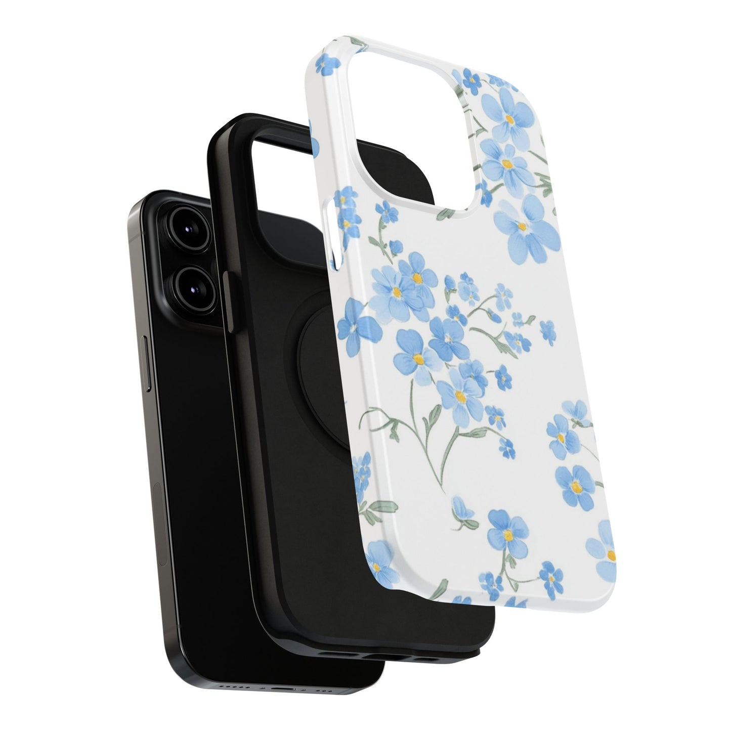 Blue Flower Design Floral Phone Case