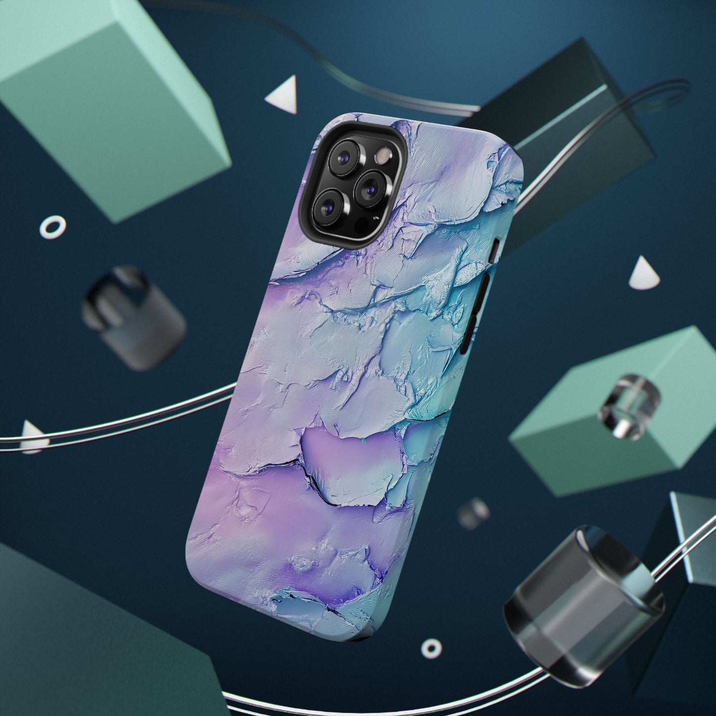 Vibrant Impact-Resistant Phone Case - Colorful Texture Design