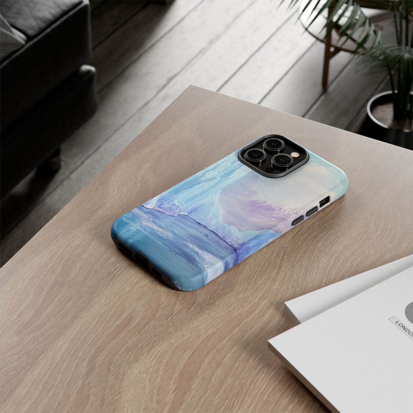 Artistic Phone Case with Iceberg Design