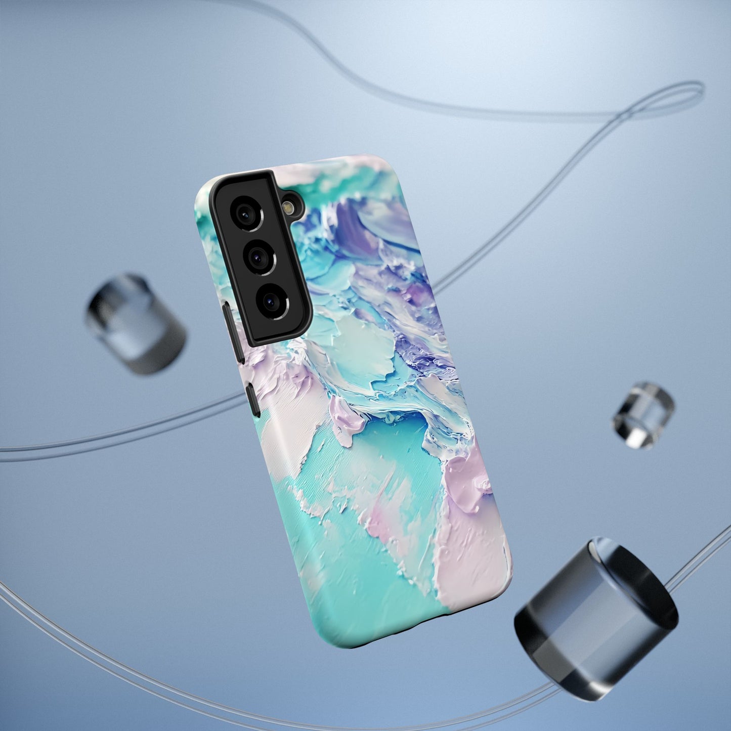 Aqua Abstract Impact-Resistant Phone Case
