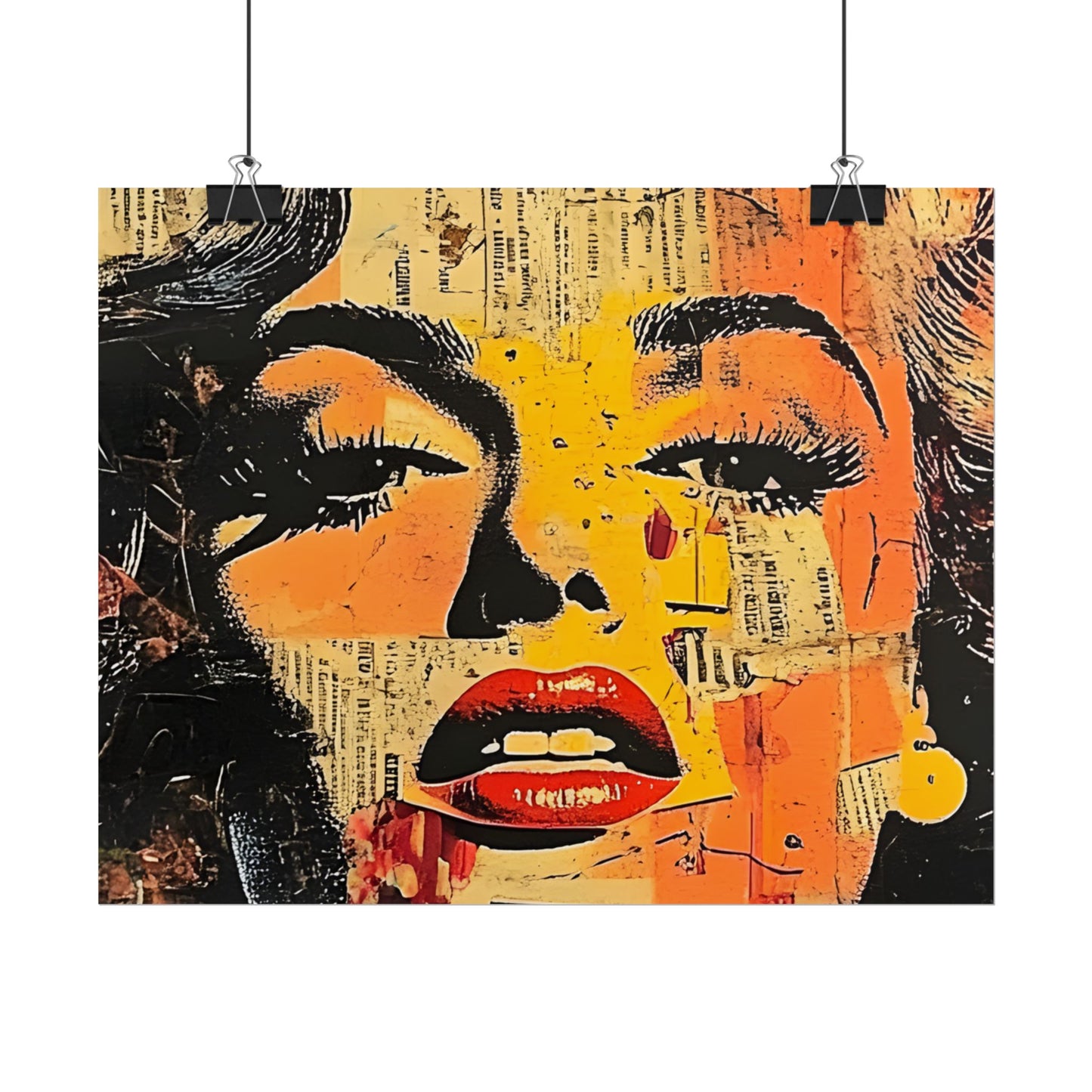 Wall Art Poster - Retro Pop Culture Woman 16, Comic Book Style