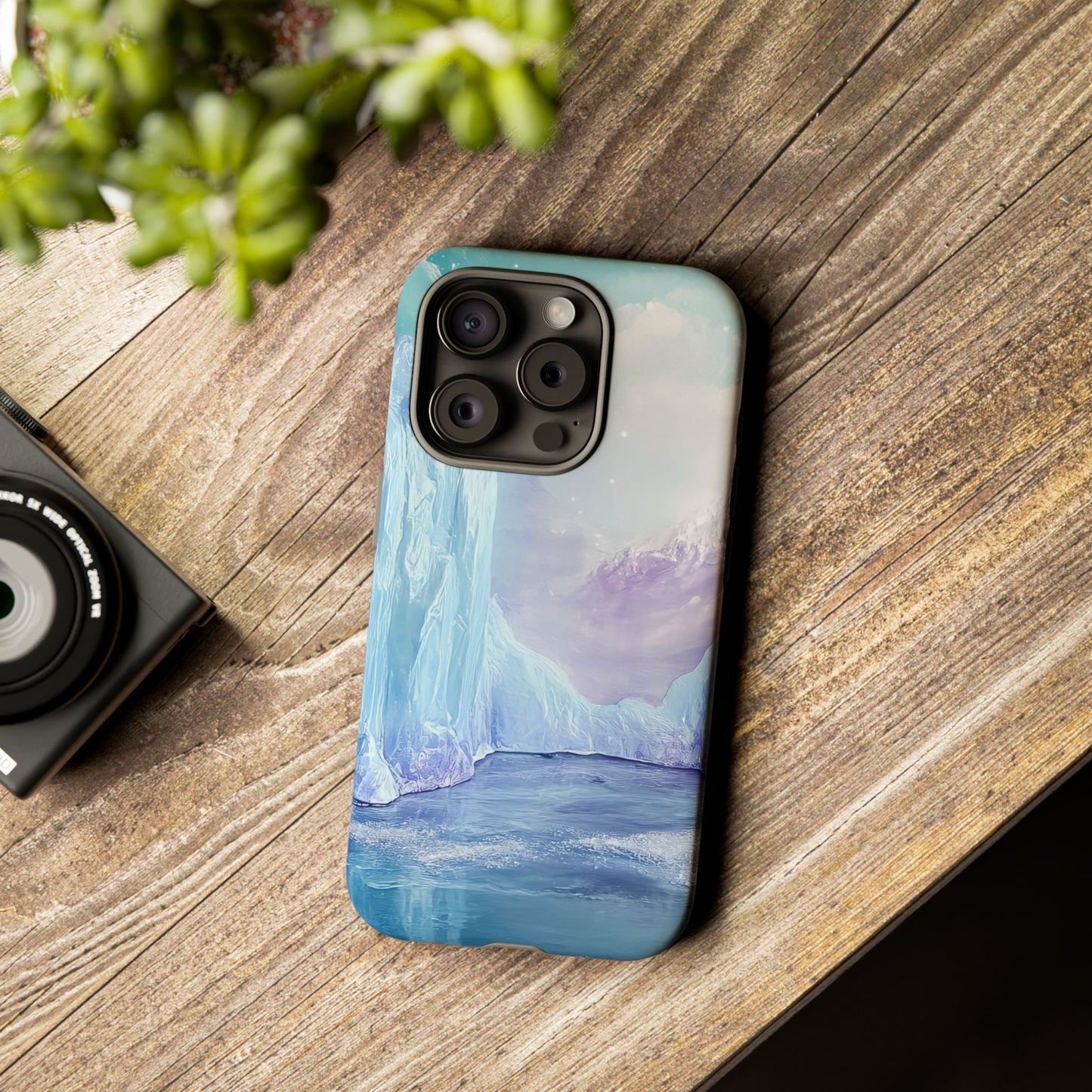 Artistic Phone Case with Iceberg Design