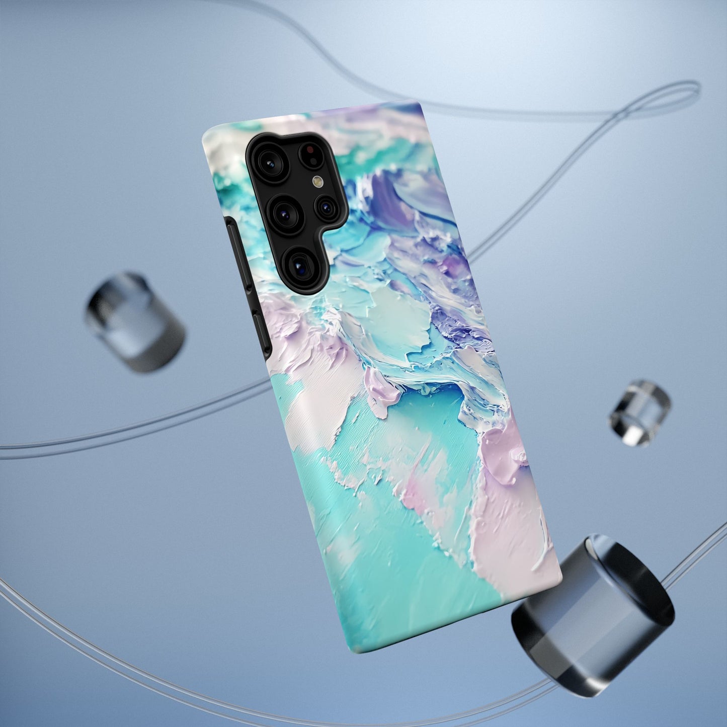 Aqua Abstract Impact-Resistant Phone Case