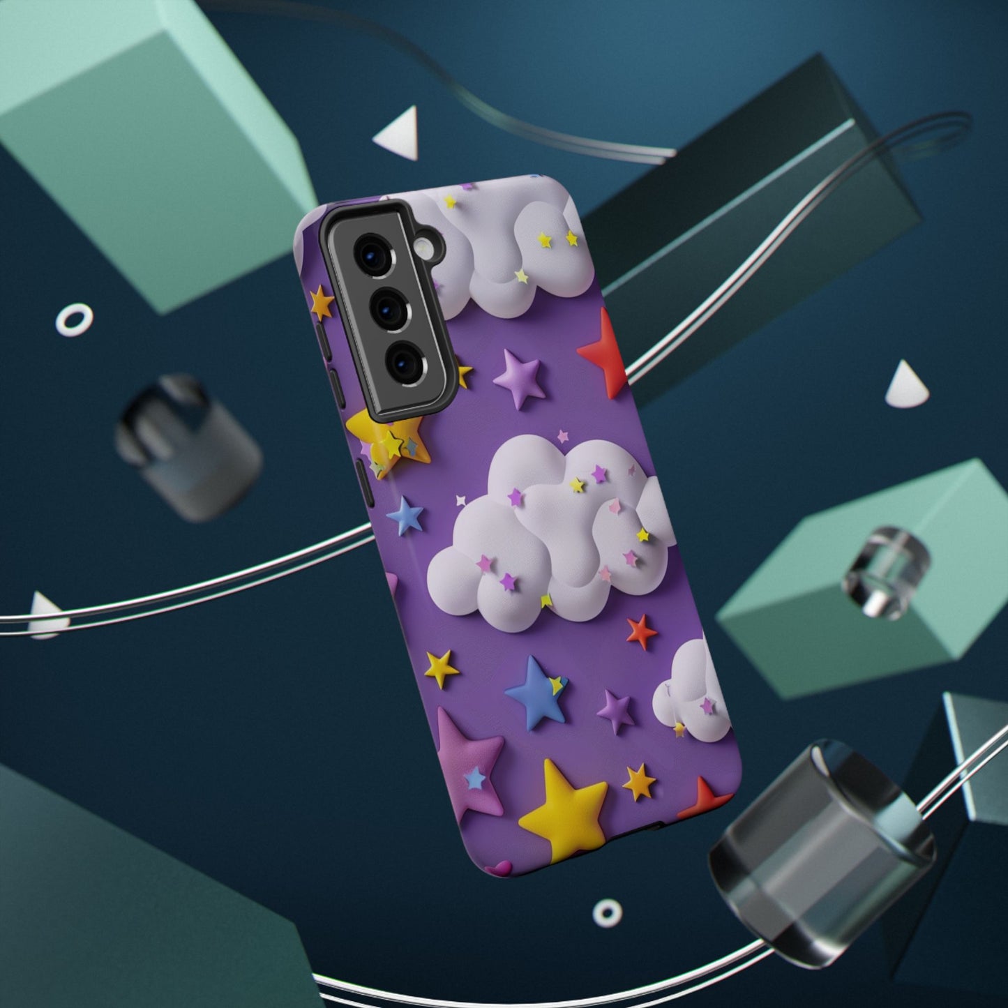 Colorful Cloud & Star Phone Case
