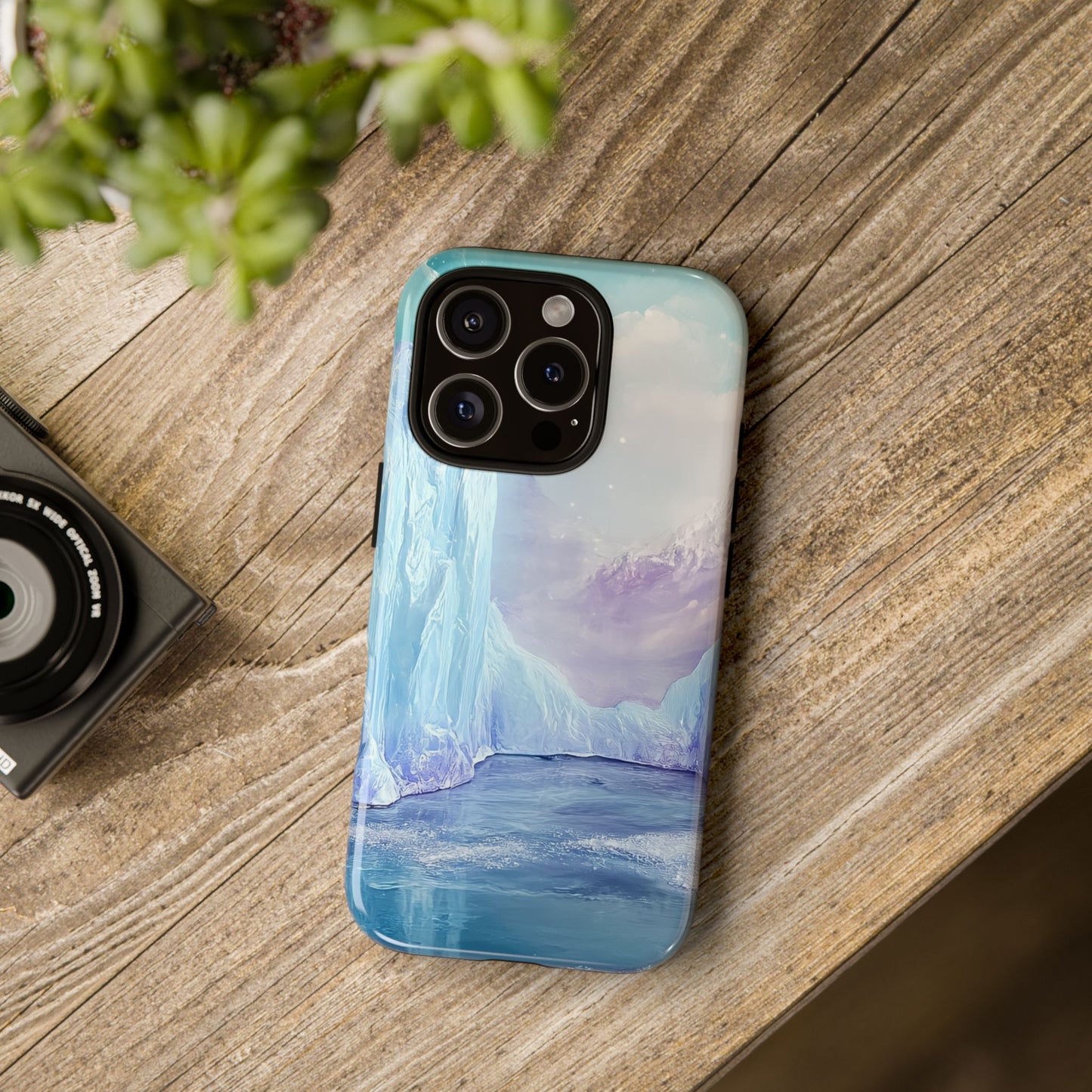 Artistic Phone Case with Iceberg Design