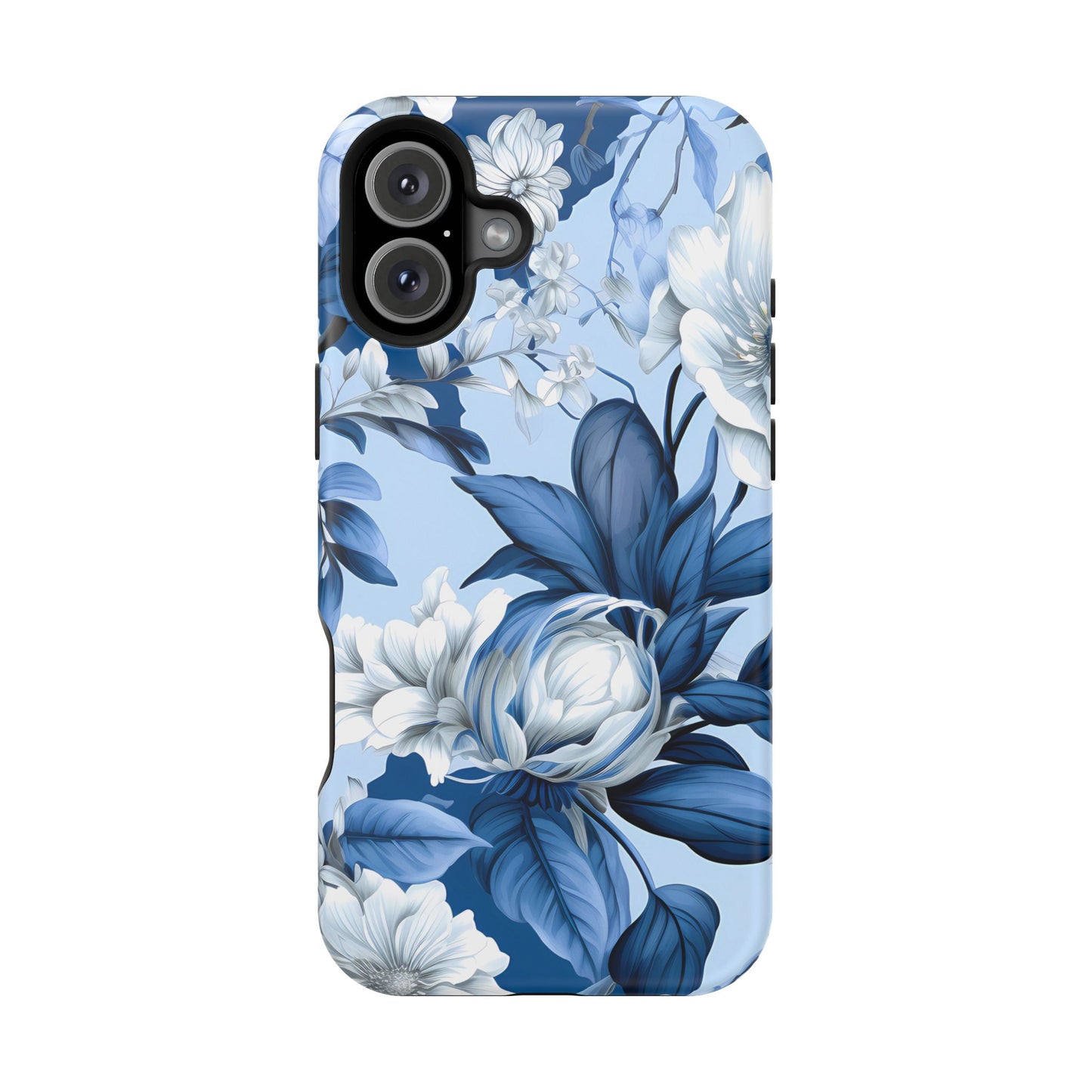 Elegant Blue Floral Phone Case