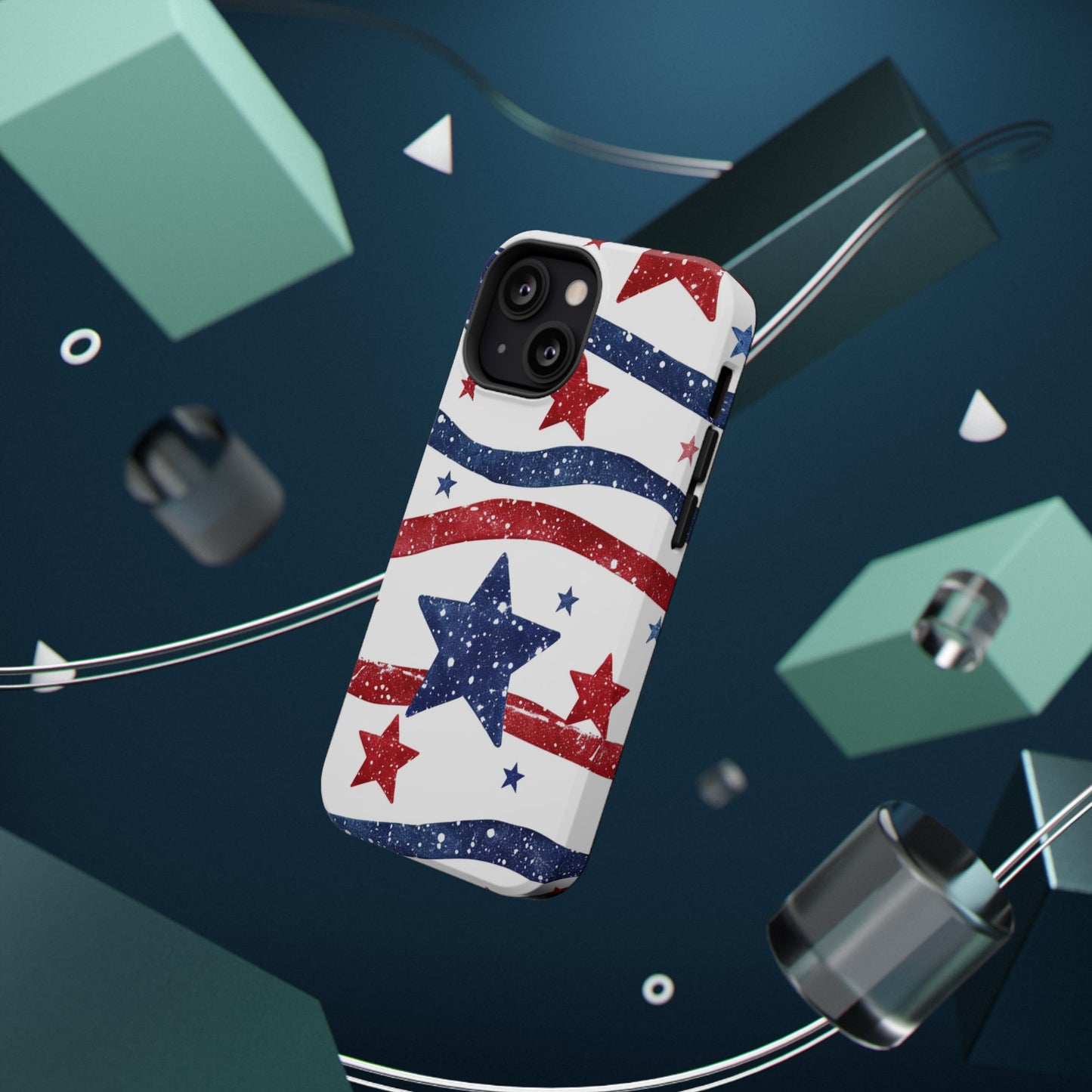 Stars & Stripes Design Impact-Resistant Phone Case