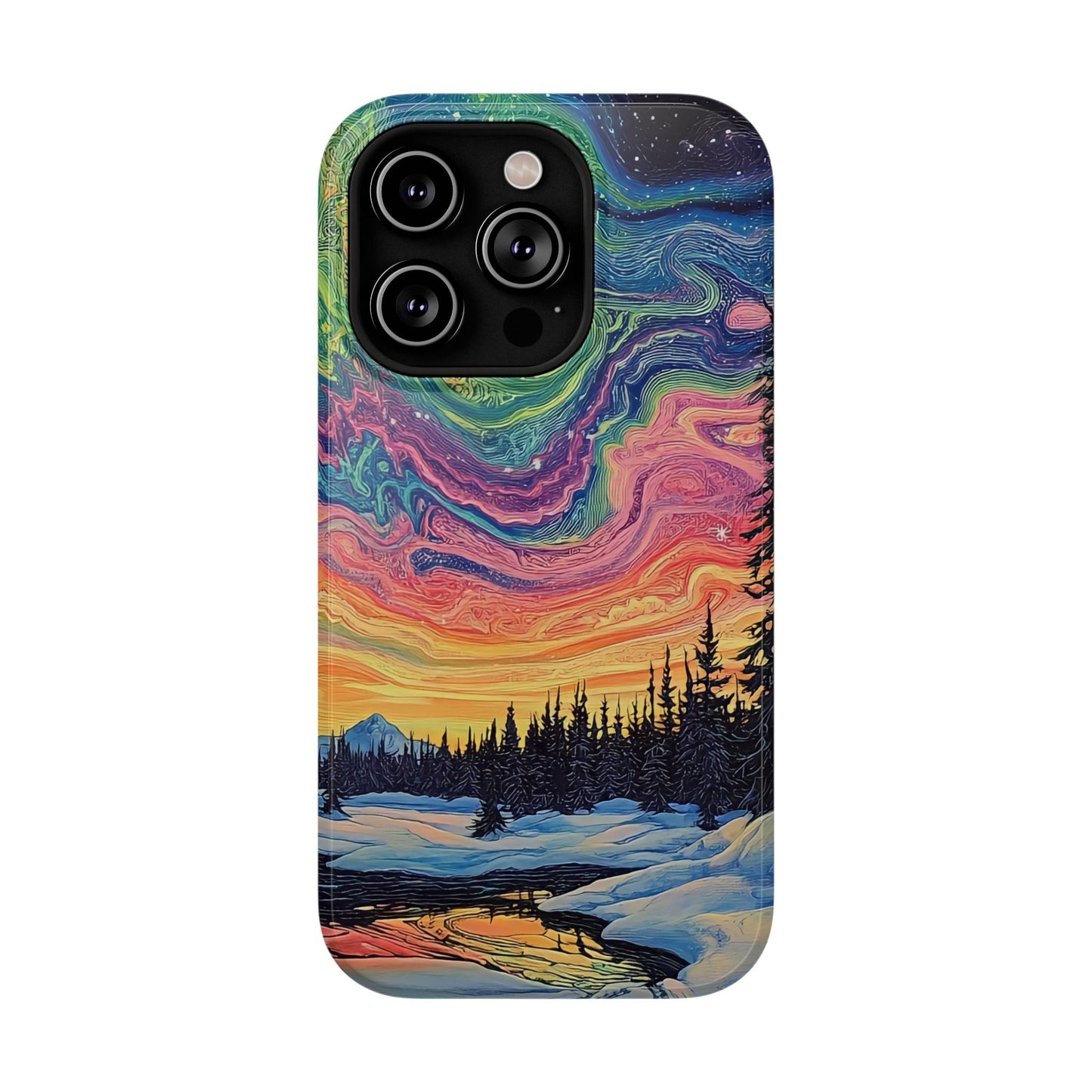 Nature-Inspired Impact-Resistant Phone Case - Vibrant Galaxy Sky Design
