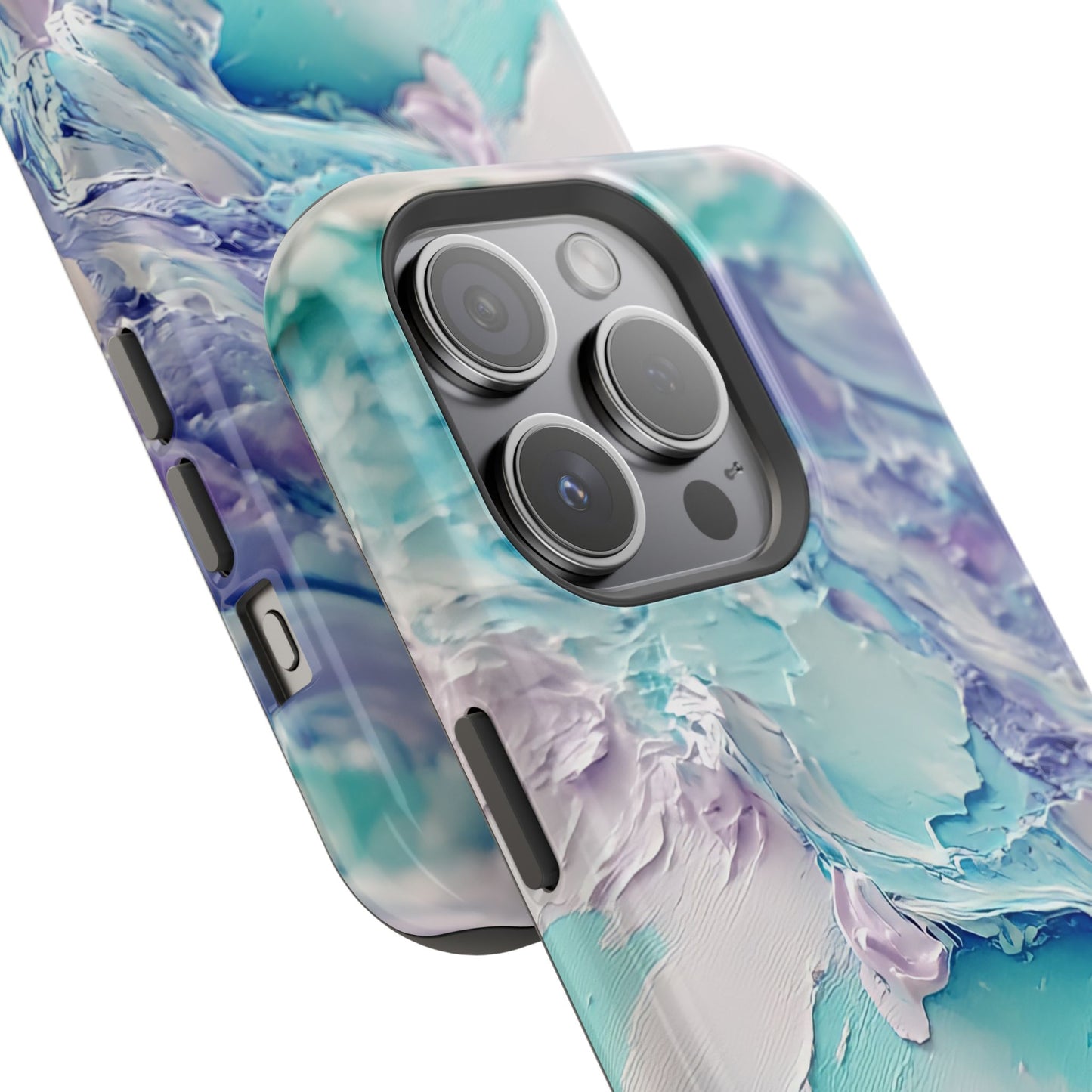 Aqua Abstract Impact-Resistant Phone Case