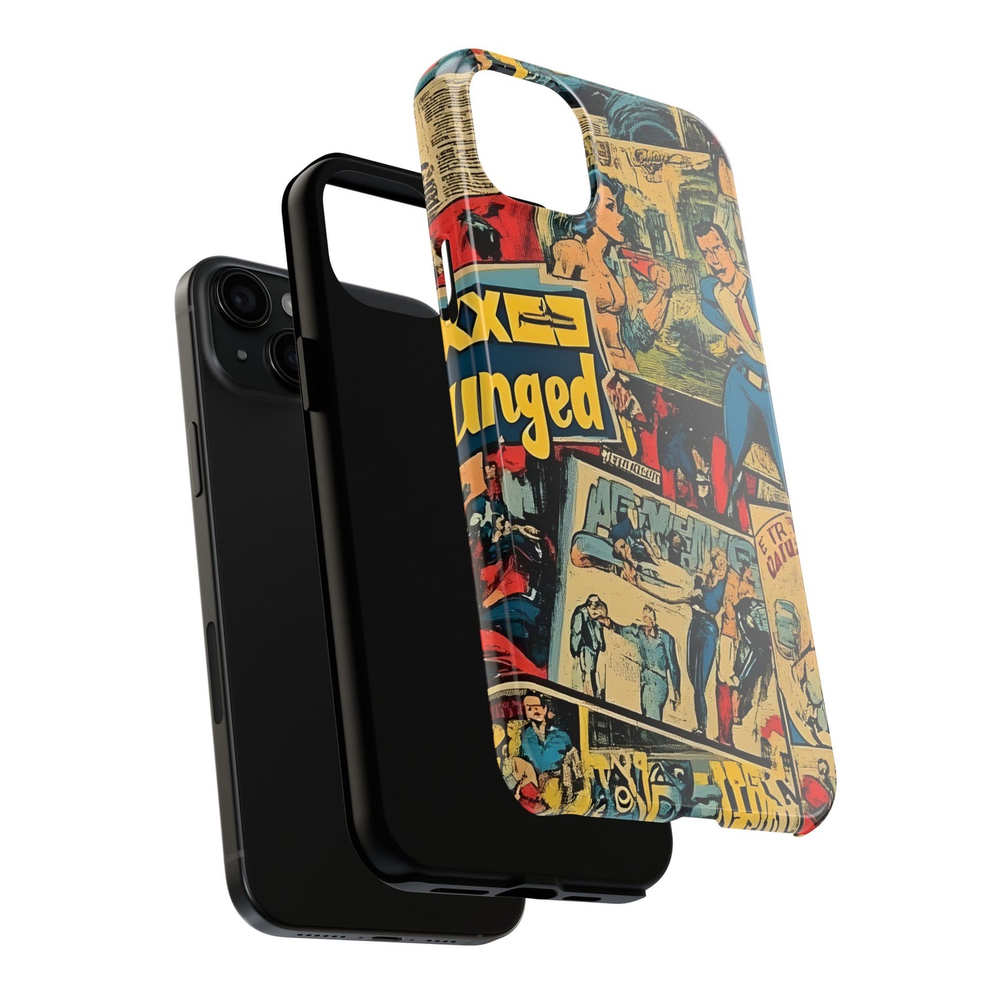 Vintage Comic - Tough Phone Cases, Superhero Phone Covers