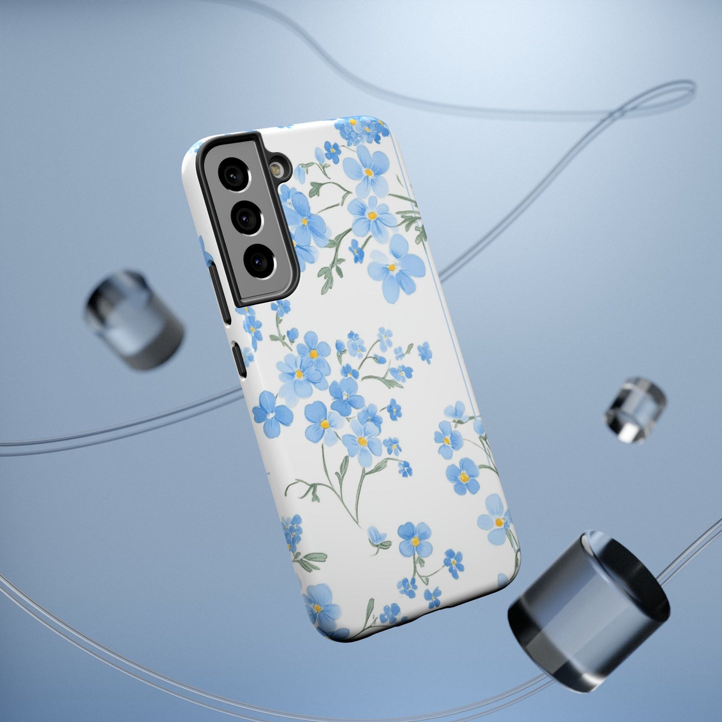 Blue Flower Design Floral Phone Case