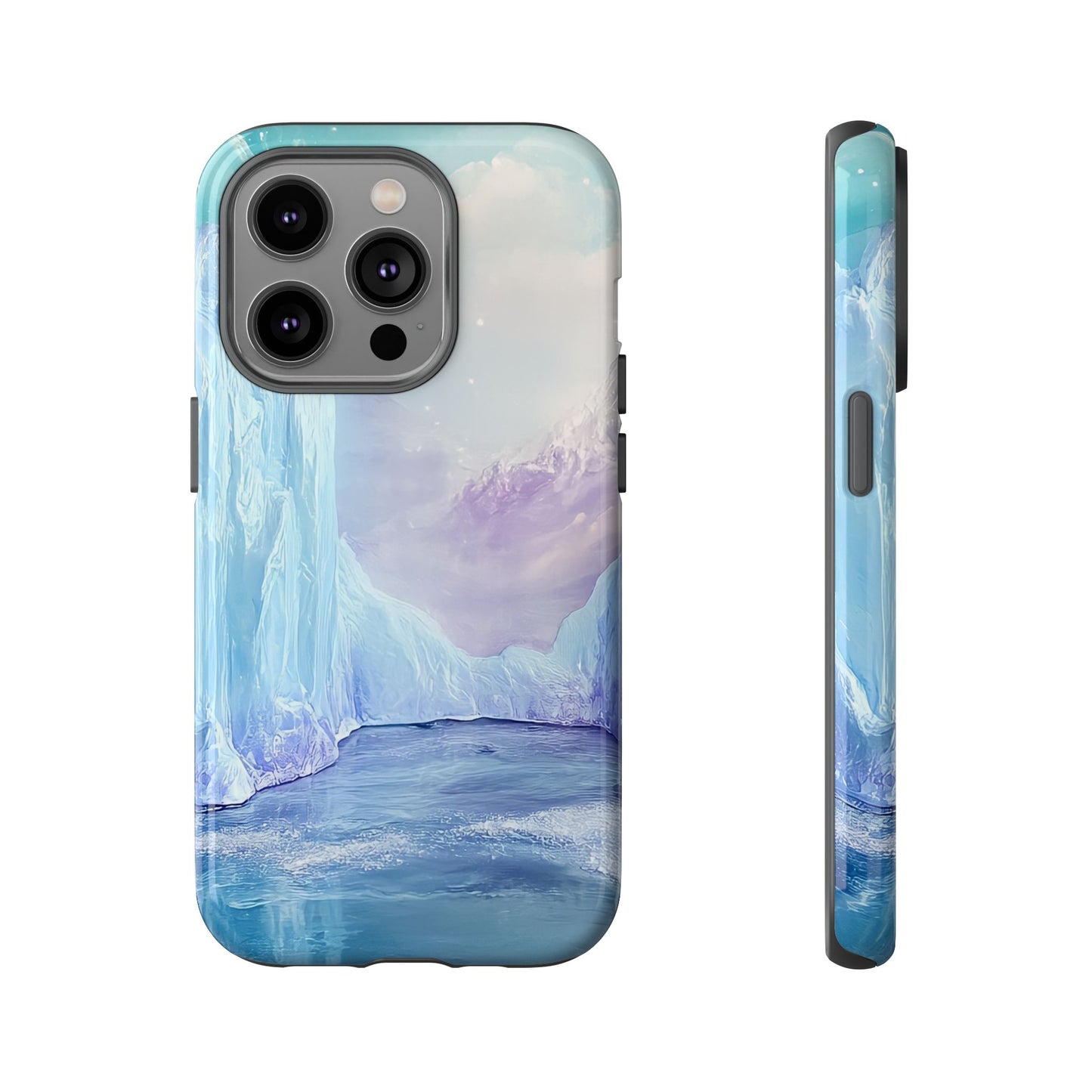 Artistic Phone Case with Iceberg Design
