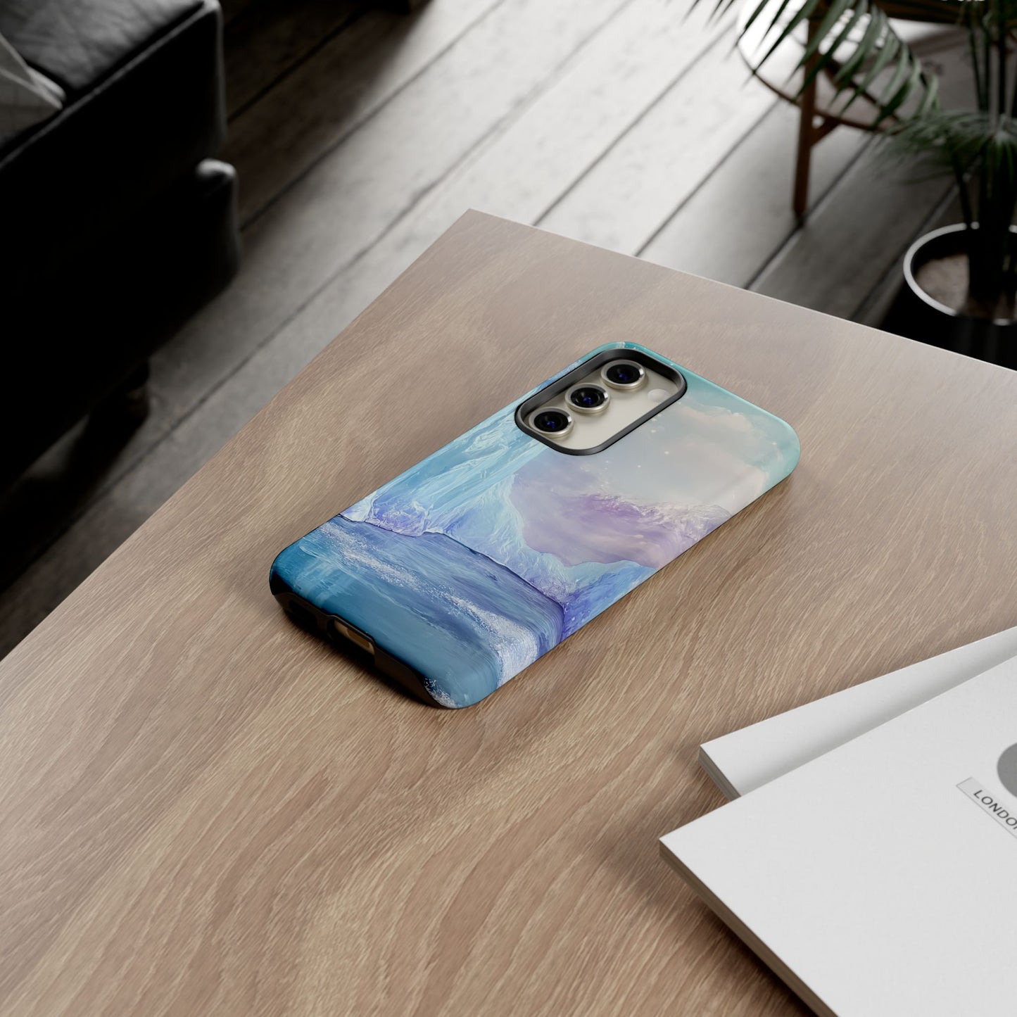 Artistic Phone Case with Iceberg Design