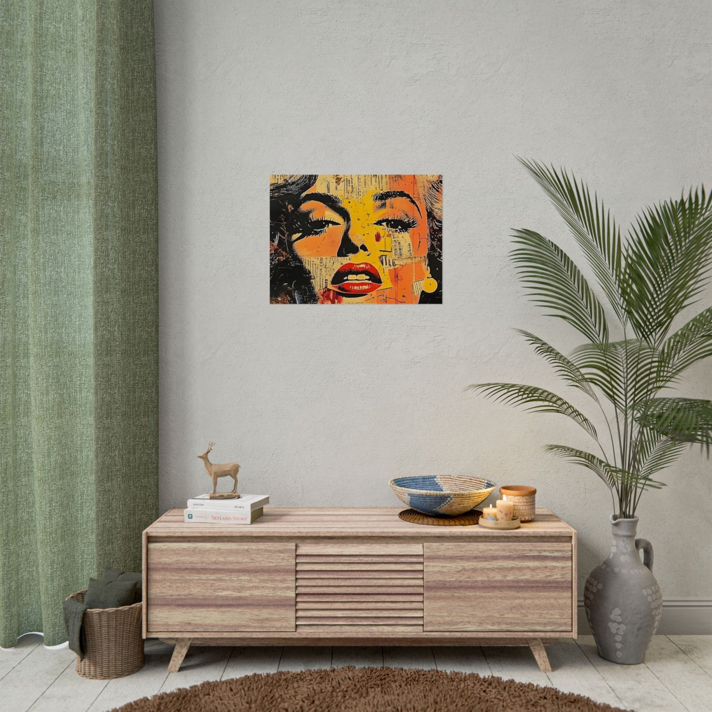 Wall Art Poster - Retro Pop Culture Woman 16, Comic Book Style